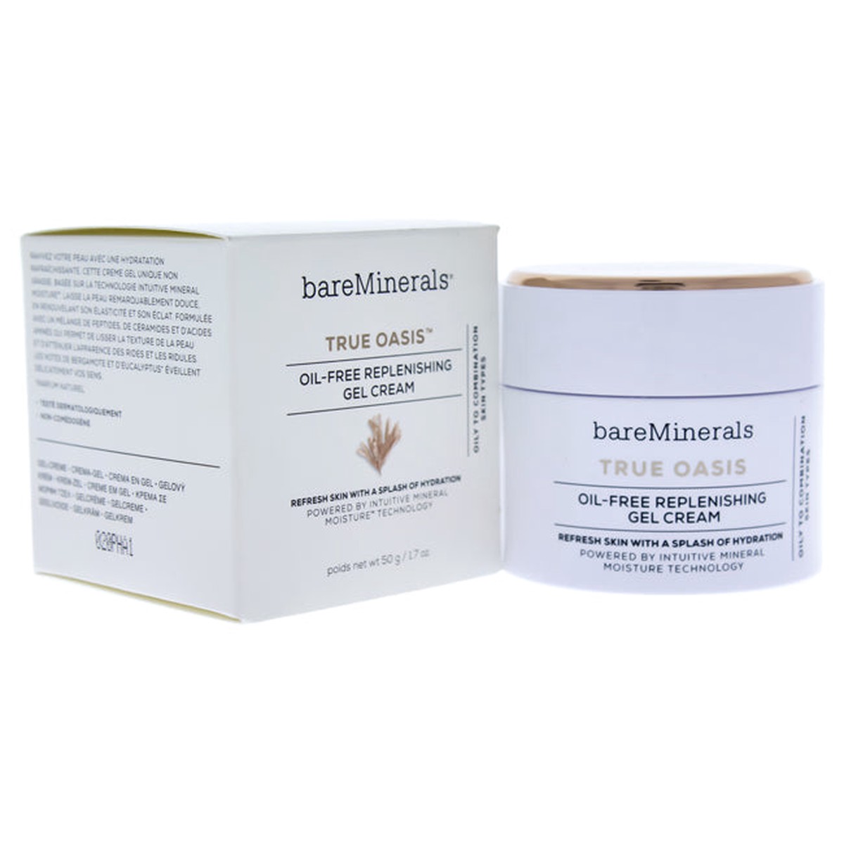 bareMinerals True Oasis Oil-Free Replenishing Gel Cream by bareMinerals for Unisex – 17 oz Cream