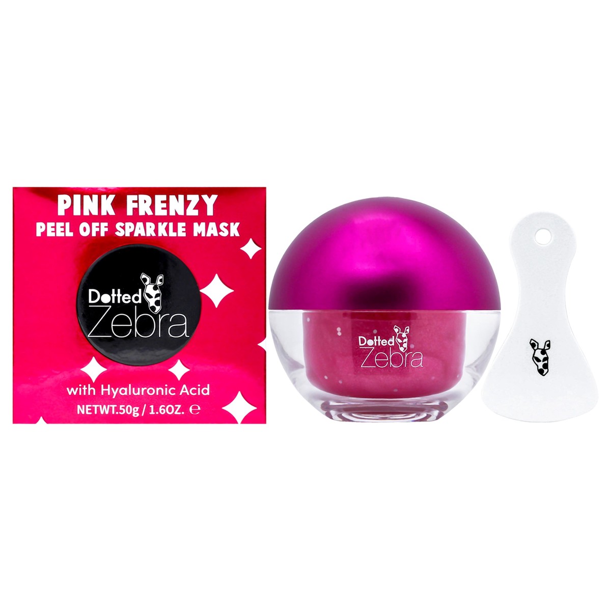 Dotted Zebra Peel Off Sparkle Mask – Pink Frenzy by Dotted Zebra for Women – 16 oz Mask