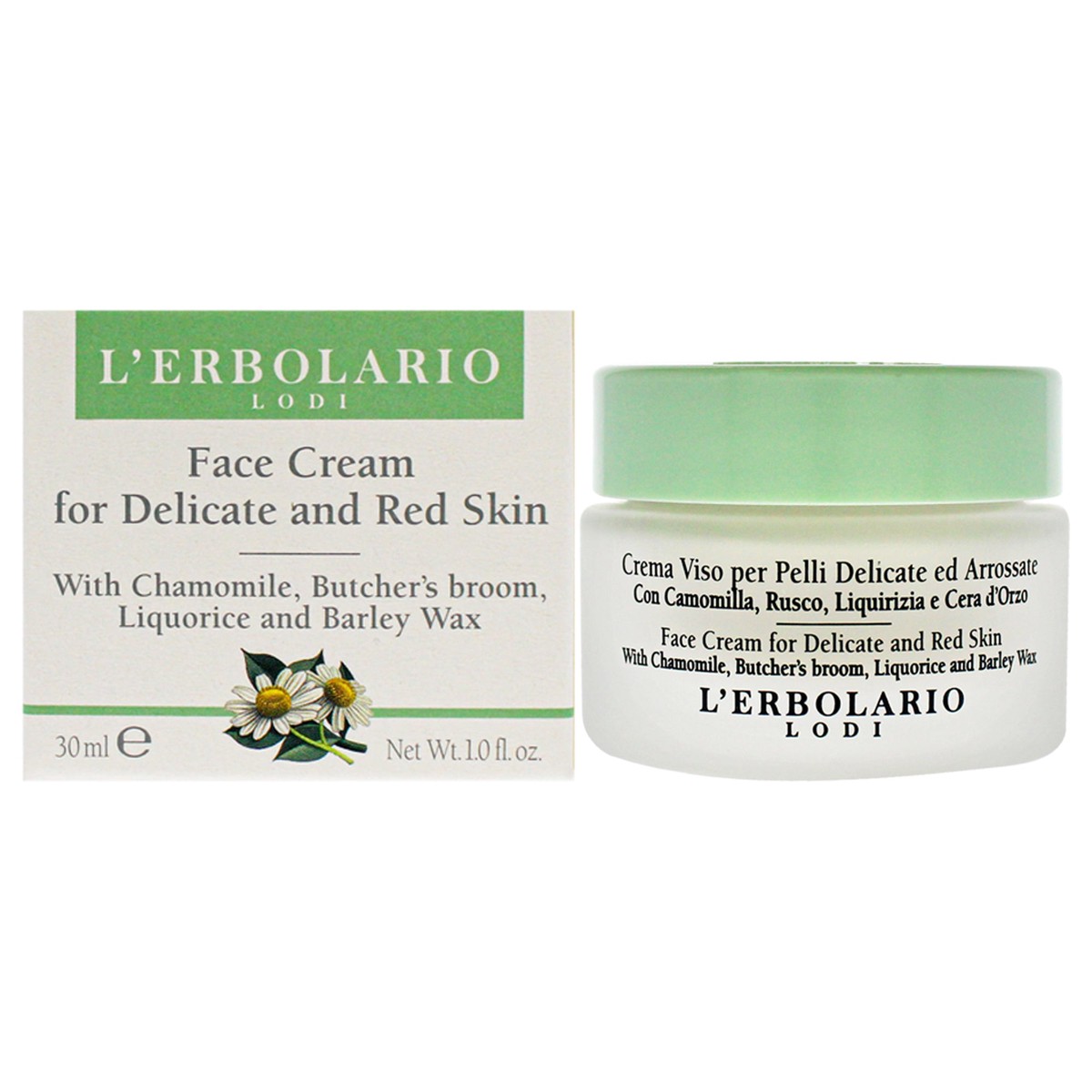 LErbolario Face Cream for Delicate and Red Skin by LErbolario for Women – 1 oz Cream