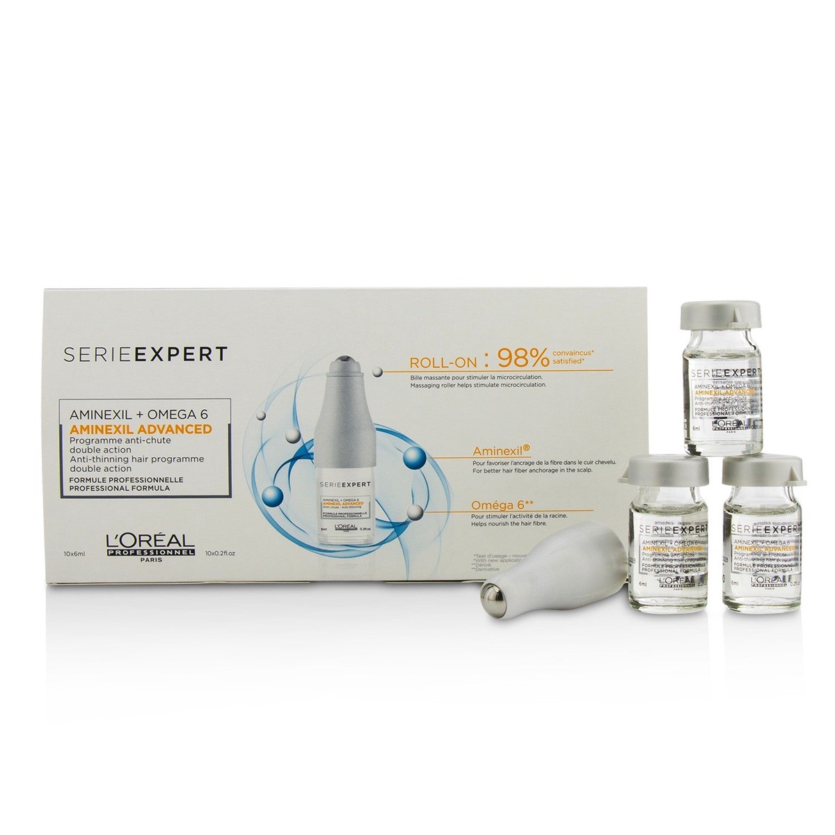 LOreal Professionnel Serie Expert - Aminexil Advanced Aminexil Omega 6 Anti-Thinning Hair Programme Double Action 10x6ml02oz