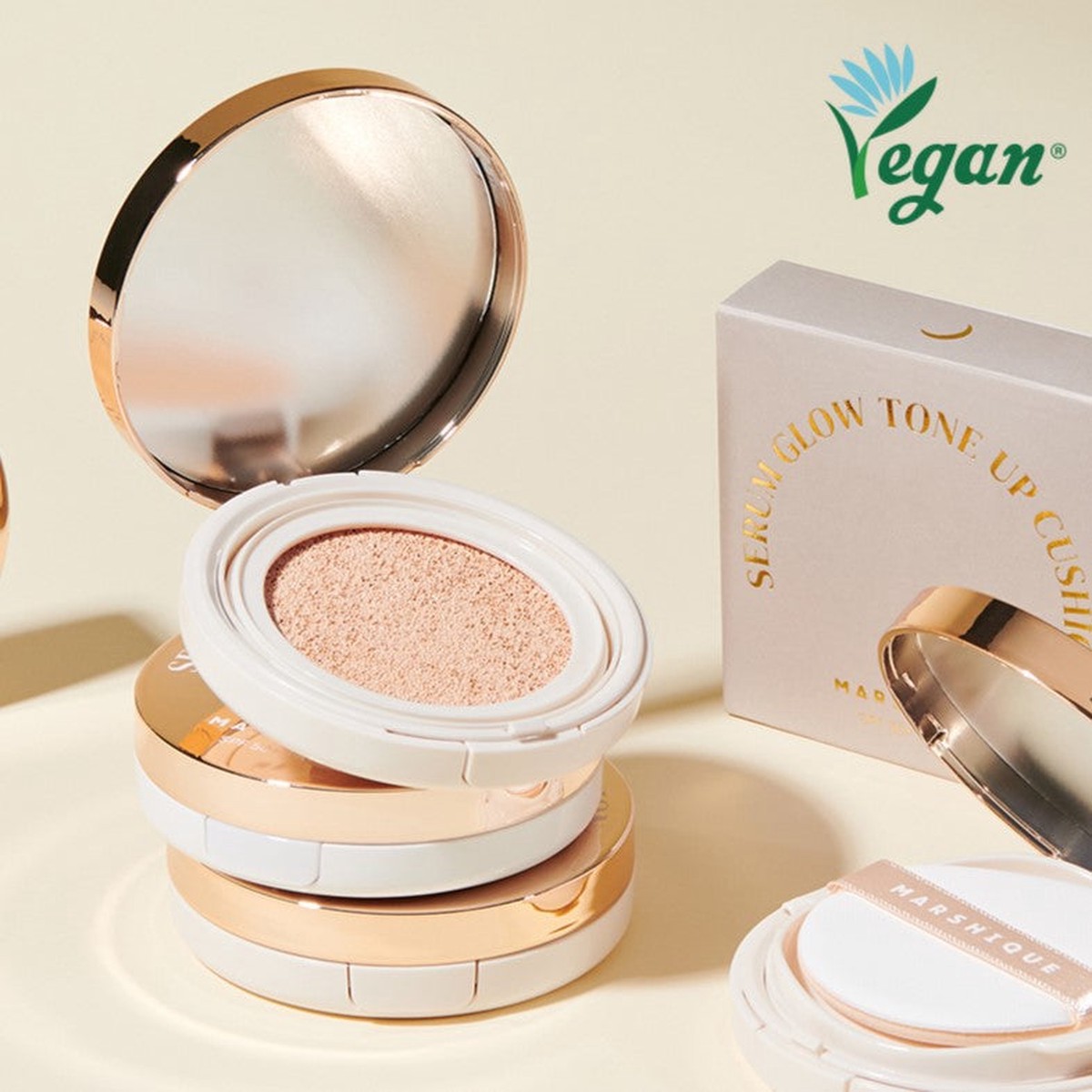 MARSHIQUE Serum Glow Tone Up Sun Cushion