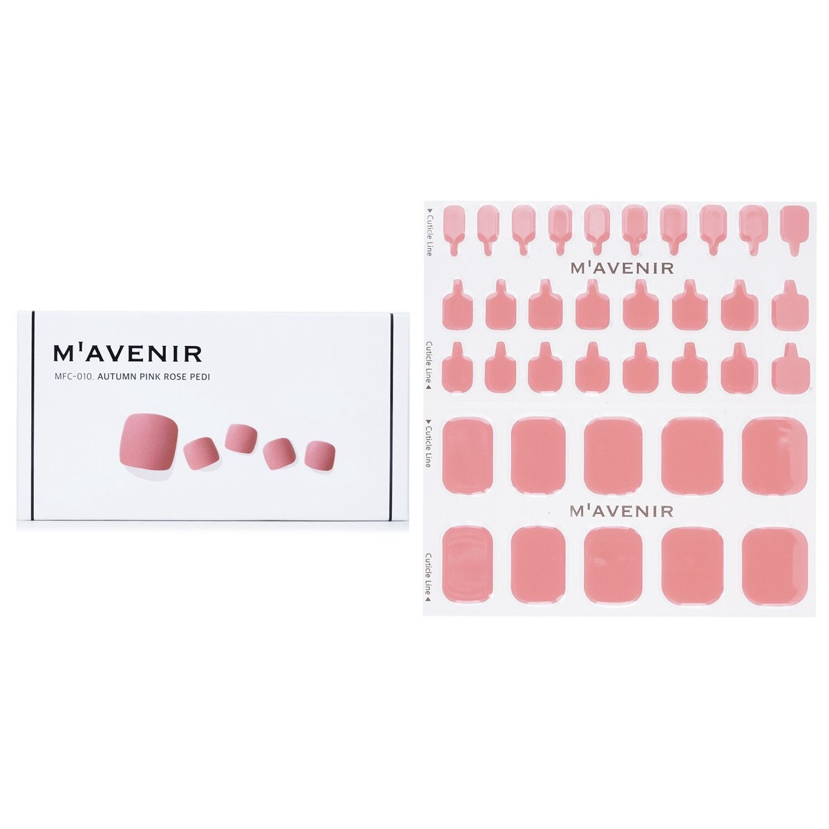 Mavenir Nail Sticker (Pink) – Autumn Pink Rose Pedi 36pcs