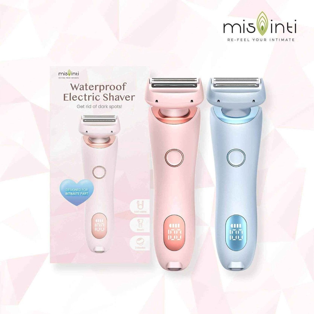 Mis inti Electric Shaver Pink Blue Blue