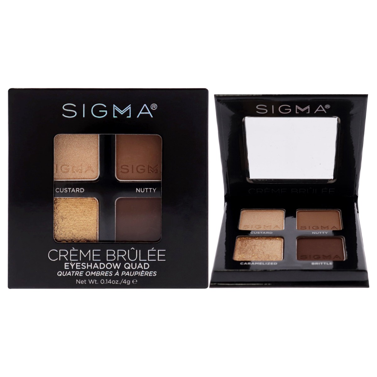 SIGMA Eyeshadow Quad – Creme Brulee by SIGMA for Women – 014 oz Eye Shadow