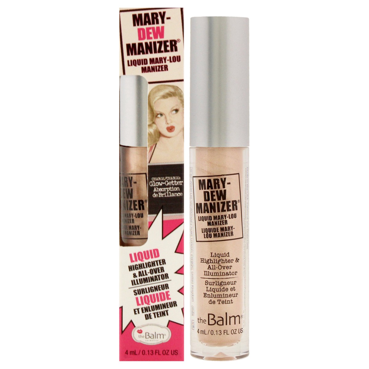 TheBalm Mary Dew Manizer Liquid Highlighter by the Balm for Women – 013 oz Highlighter