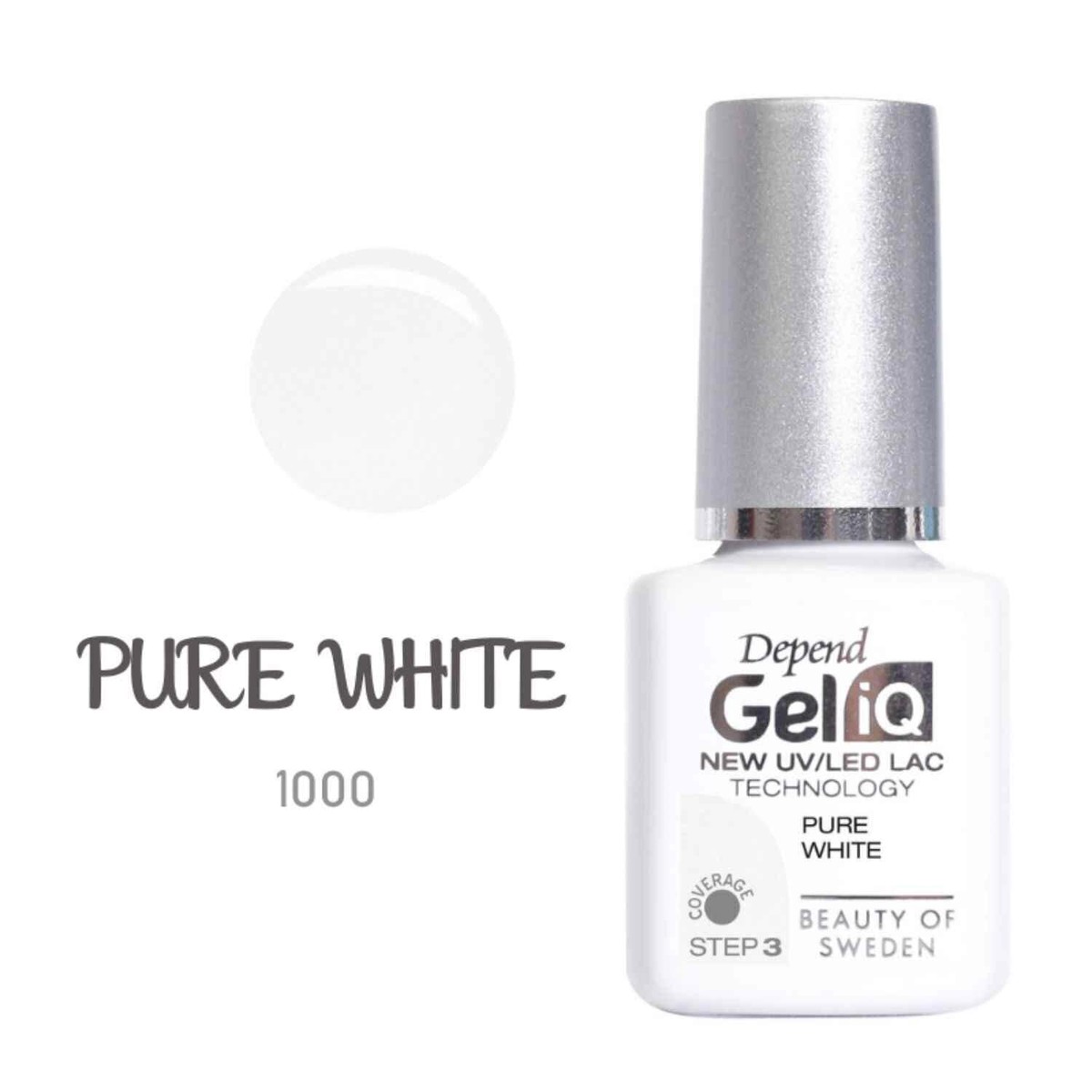 DEPEND COSMETIC Gel iQ UVLED Polish – Pure White 1000 Fixed Size