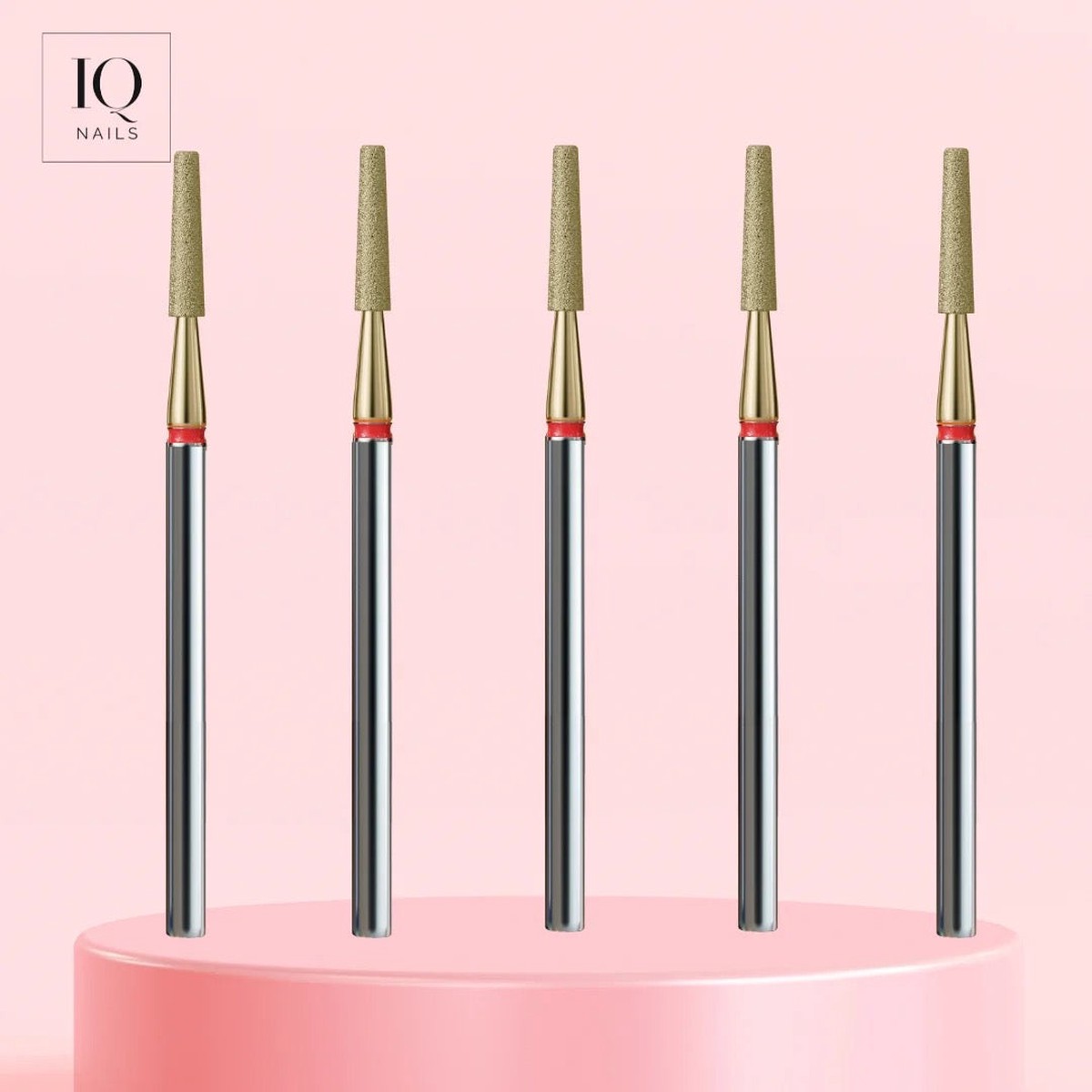 IQ NAILS 5-Diamond Bit Cone Set with Gold ZRN Coating IQN PACKIET 23