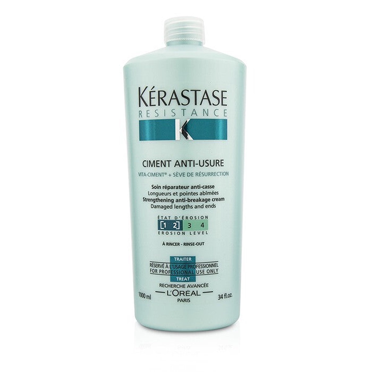 Kerastase Resistance Ciment Anti-Usure Strengthening Anti-Breakage Cream – Rinse Out (For Damaged Lengths Ends) 1000ml34oz