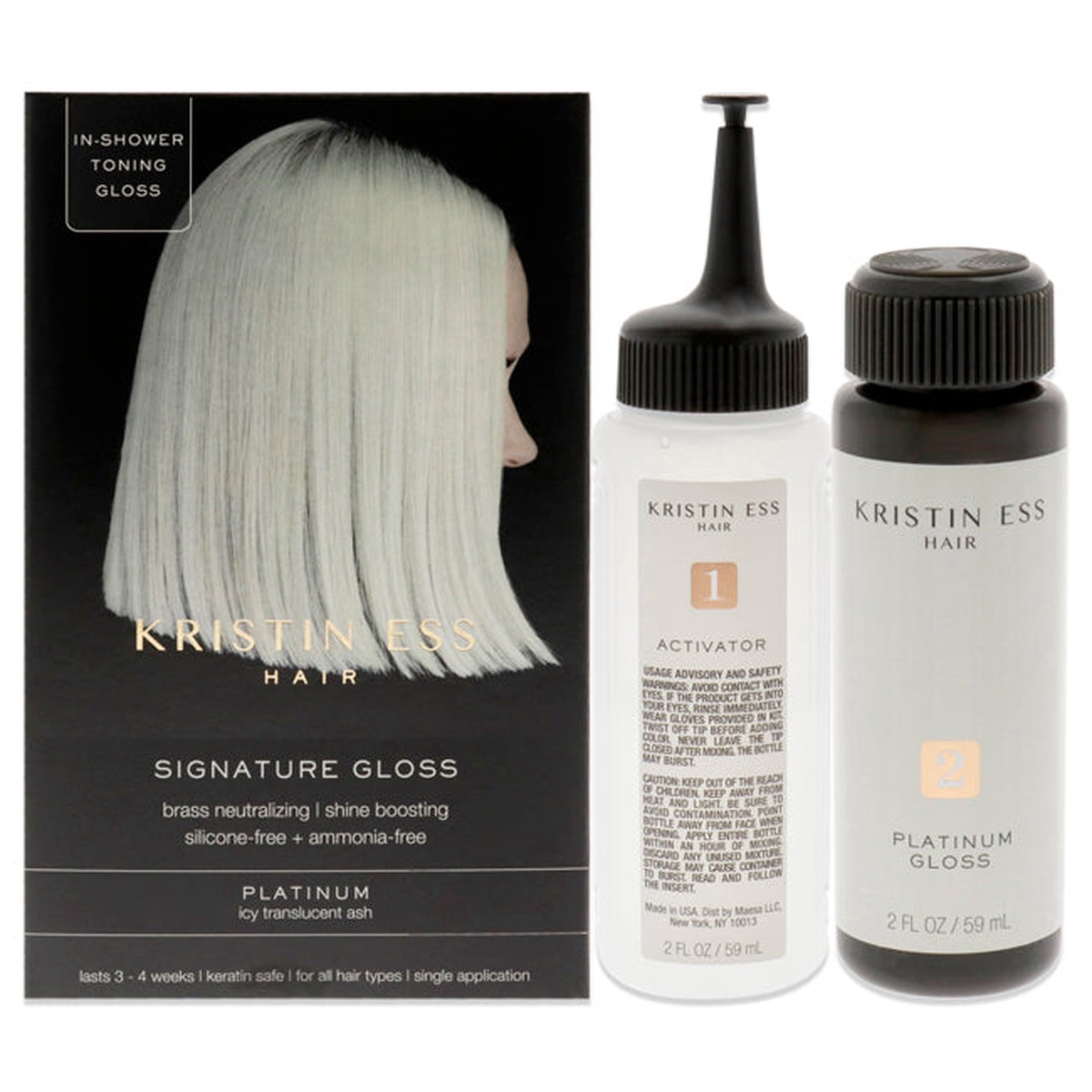 Kristin Ess Signature Hair Gloss – Plantinum by Kristin Ess for Unisex – 1 Pc Hair Color
