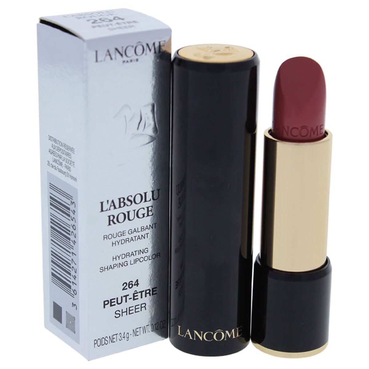 Lancome LAbsolu Rouge Hydrating Shaping Lipcolor – 264 Peut-Etre – Sheer by Lancome for Women – 012 oz Lipstick