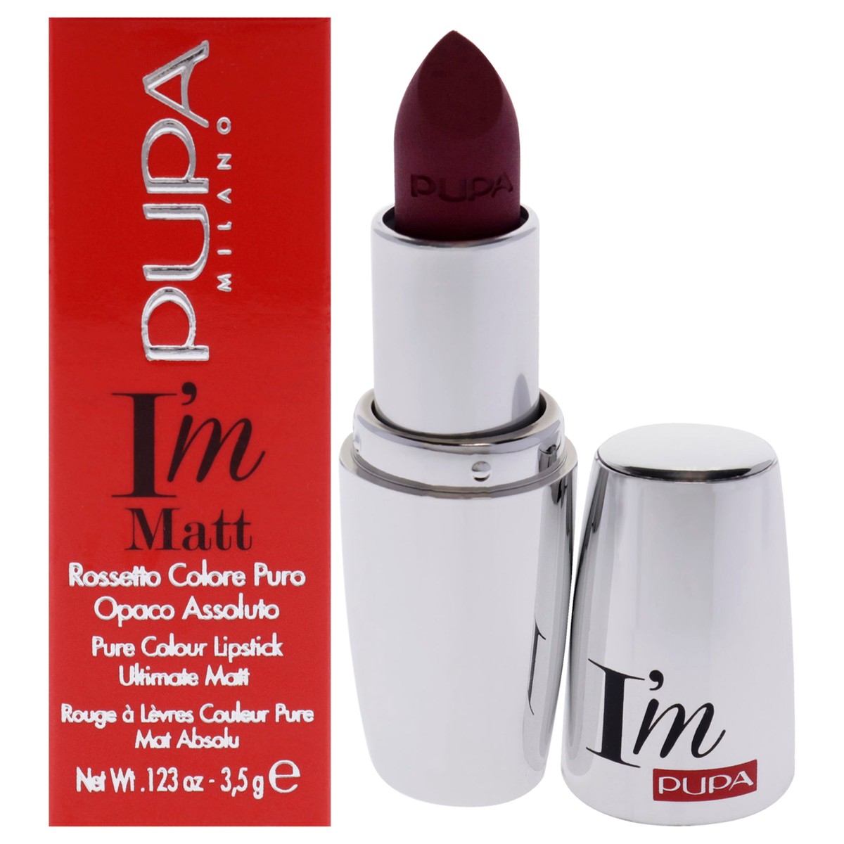 Pupa Milano I Am Matte Pure Colour Lipstick – 032 Fancy Mauve by Pupa Milano for Women – 0123 oz Lipstick