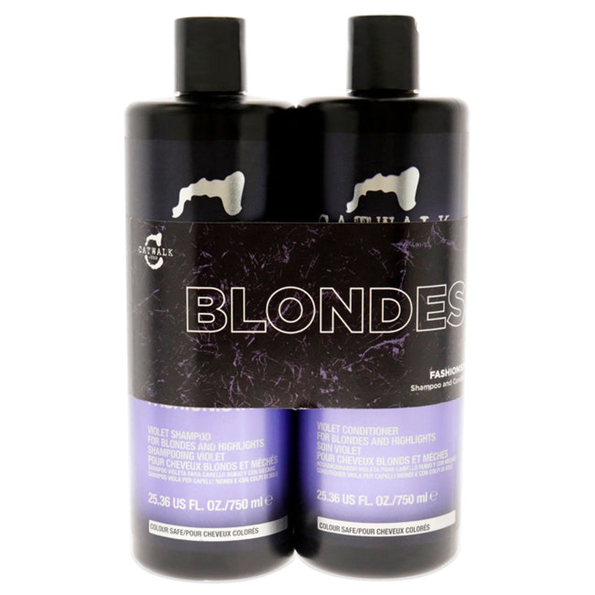 Tigi Catwalk Fashionista Kit by TIGI for Unisex – 2 Pc Kit 2536 oz Shampoo 2500 oz Conditioner