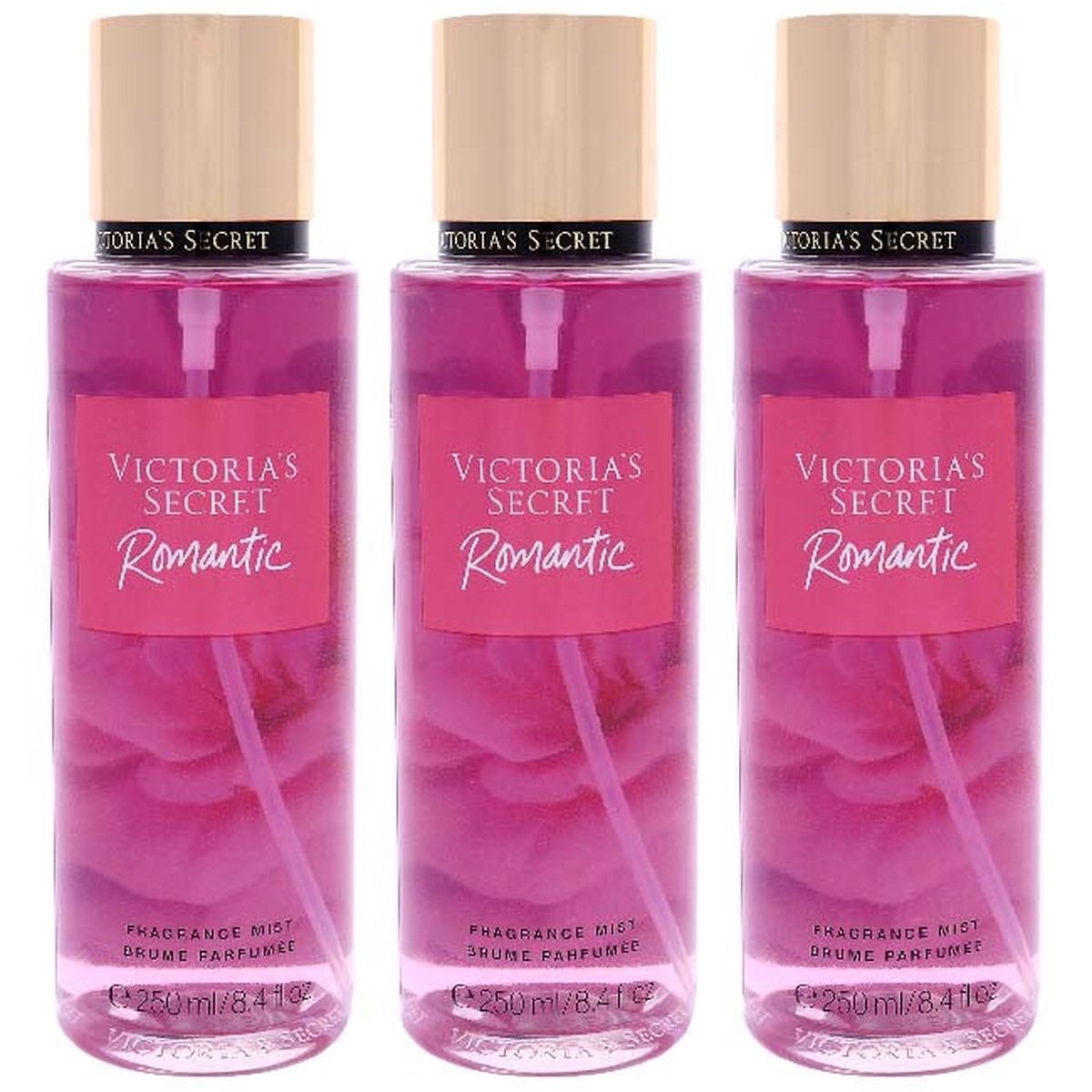 Victorias Secret Romantic Fragrance Mist by Victorias Secret for Women – 84 oz Fragrance Mist – Pack of 3