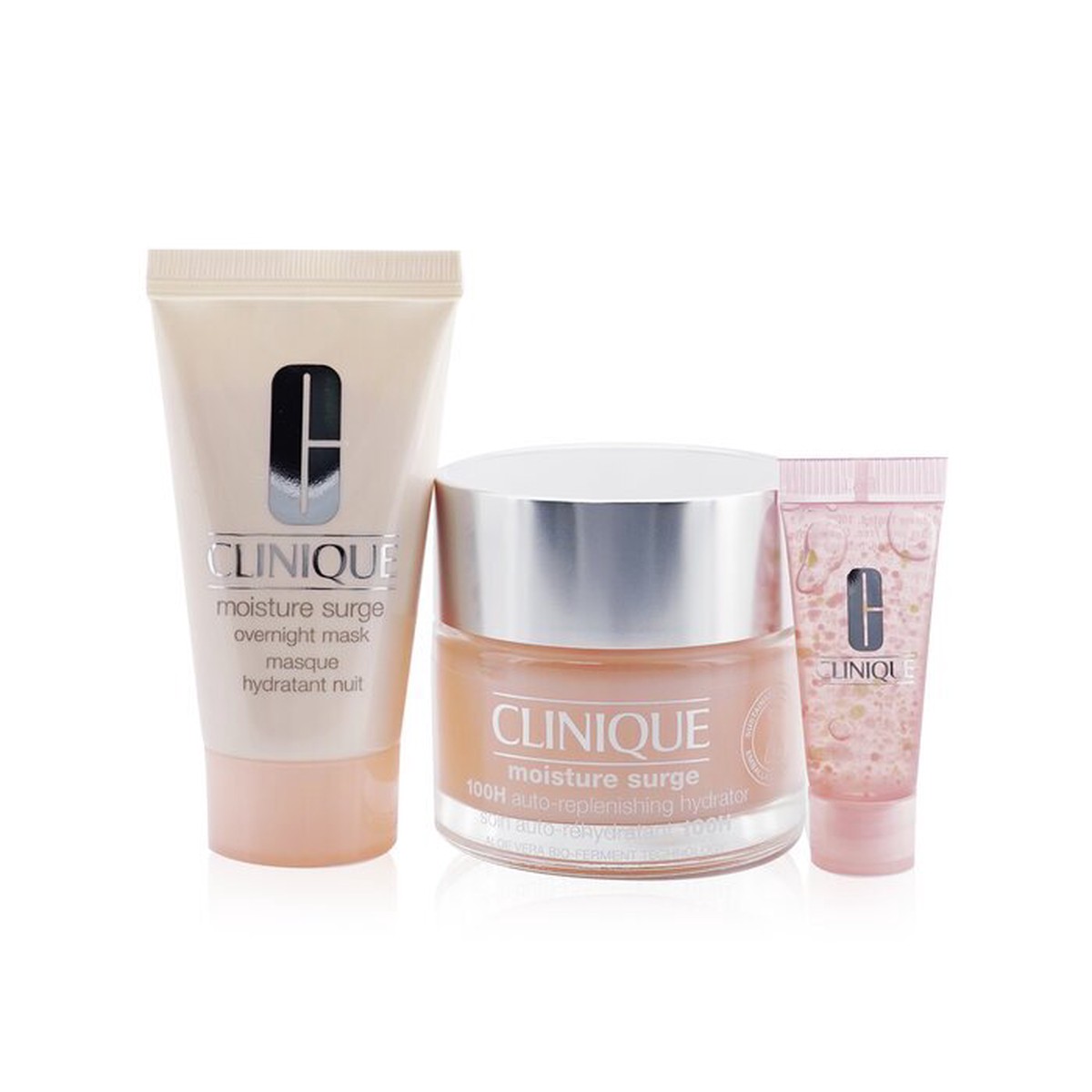 Clinique Hydrate Glow Set Moisture Surge 100H Overnight Mask 30ml Eye 96-Hour Concentrate 5ml 3pcs 50ml