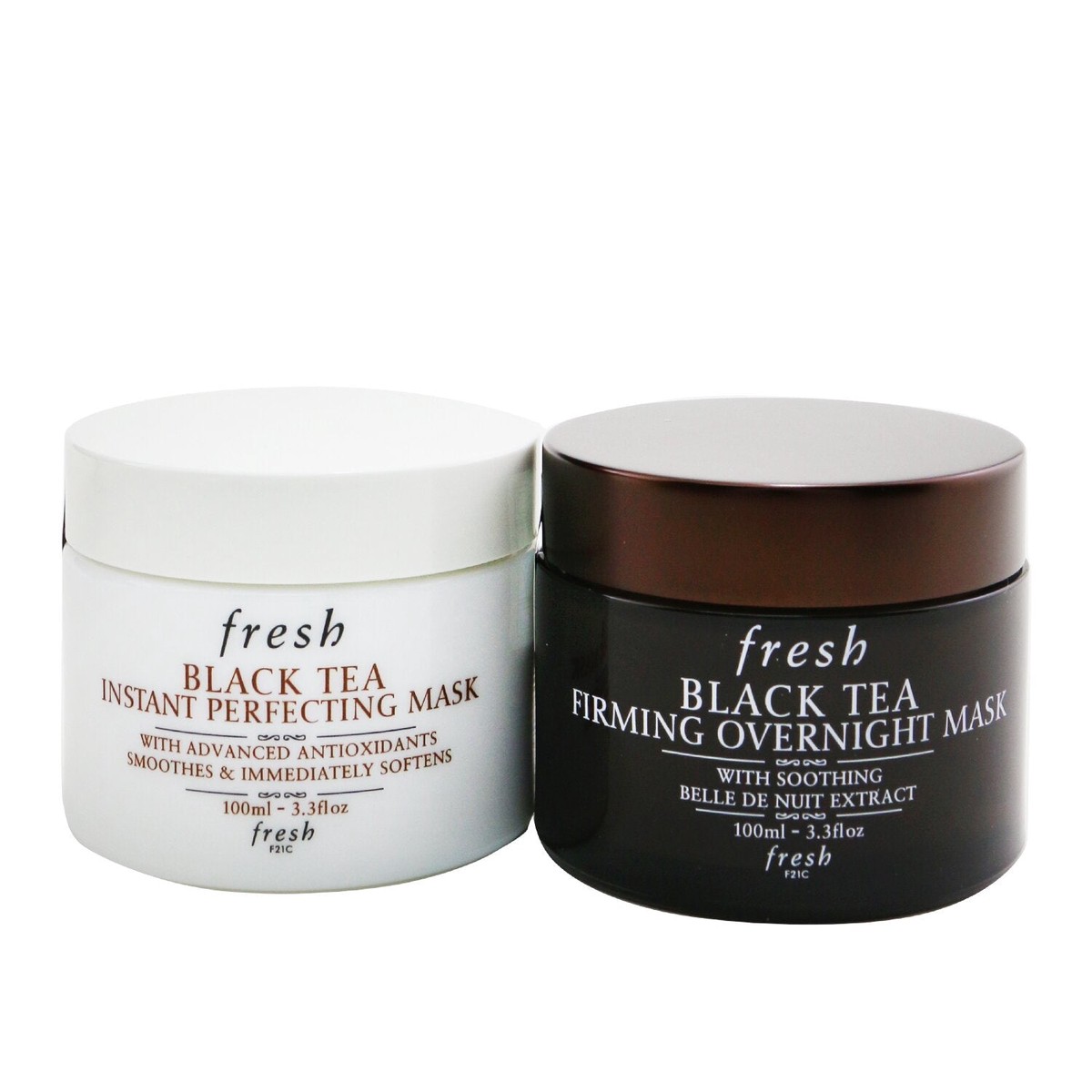 Fresh Black Tea Age-Delay For Night Day Set Black Tea Instant Perfecting Mask 100ml Black Tea Firming Overnight Mask 100ml 2x100ml33oz