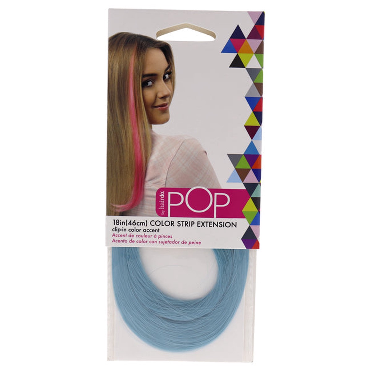Hairdo Pop Color Strip Extension – Blue Frosting by Hairdo for Women – 18 Inch Hair Extension