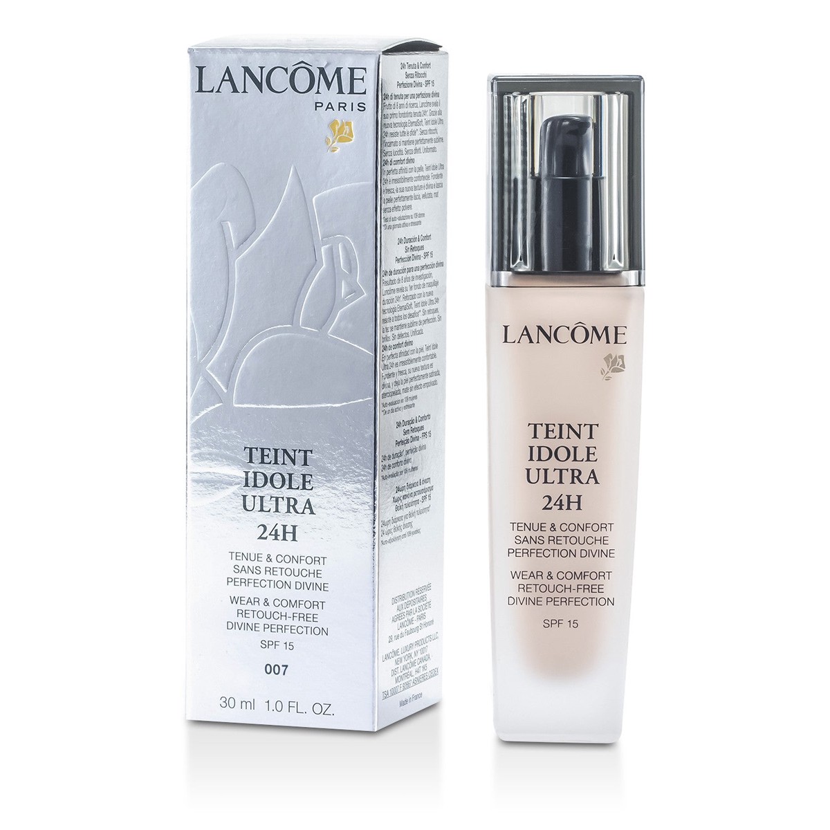 Lancome Teint Idole Ultra 24H Wear Comfort Fdn SPF 15 – 007 Beige Rose 30ml1oz