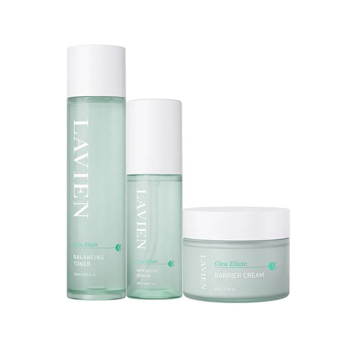 LAVIEN Cica Elixir 3-Piece Set (Toner 125ml Serum 50ml Cream 60g)