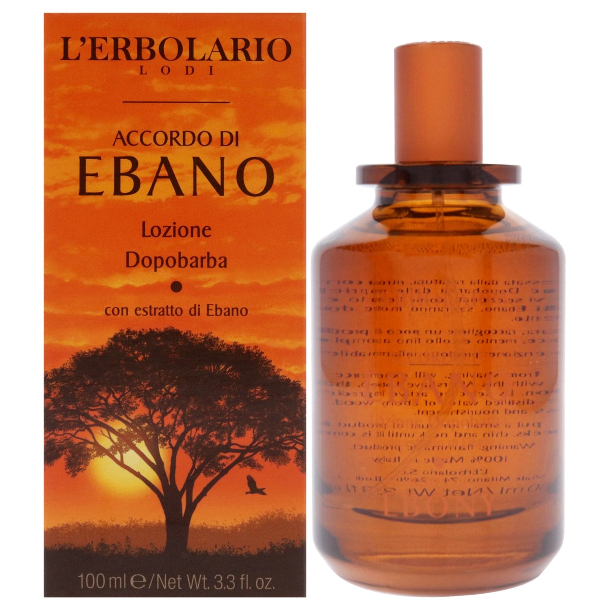 LErbolario After Shave Lotion – Notes of Ebony by LErbolario for Unisex – 33 oz After Shave