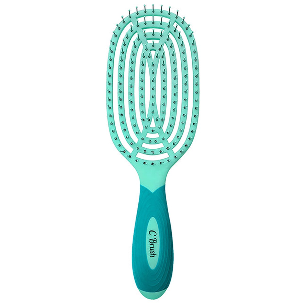 NuWay 4Hair Circular Venting Detangling C Brush – Aqua by NuWay 4Hair for Unisex – 1 Pc Hair Brush