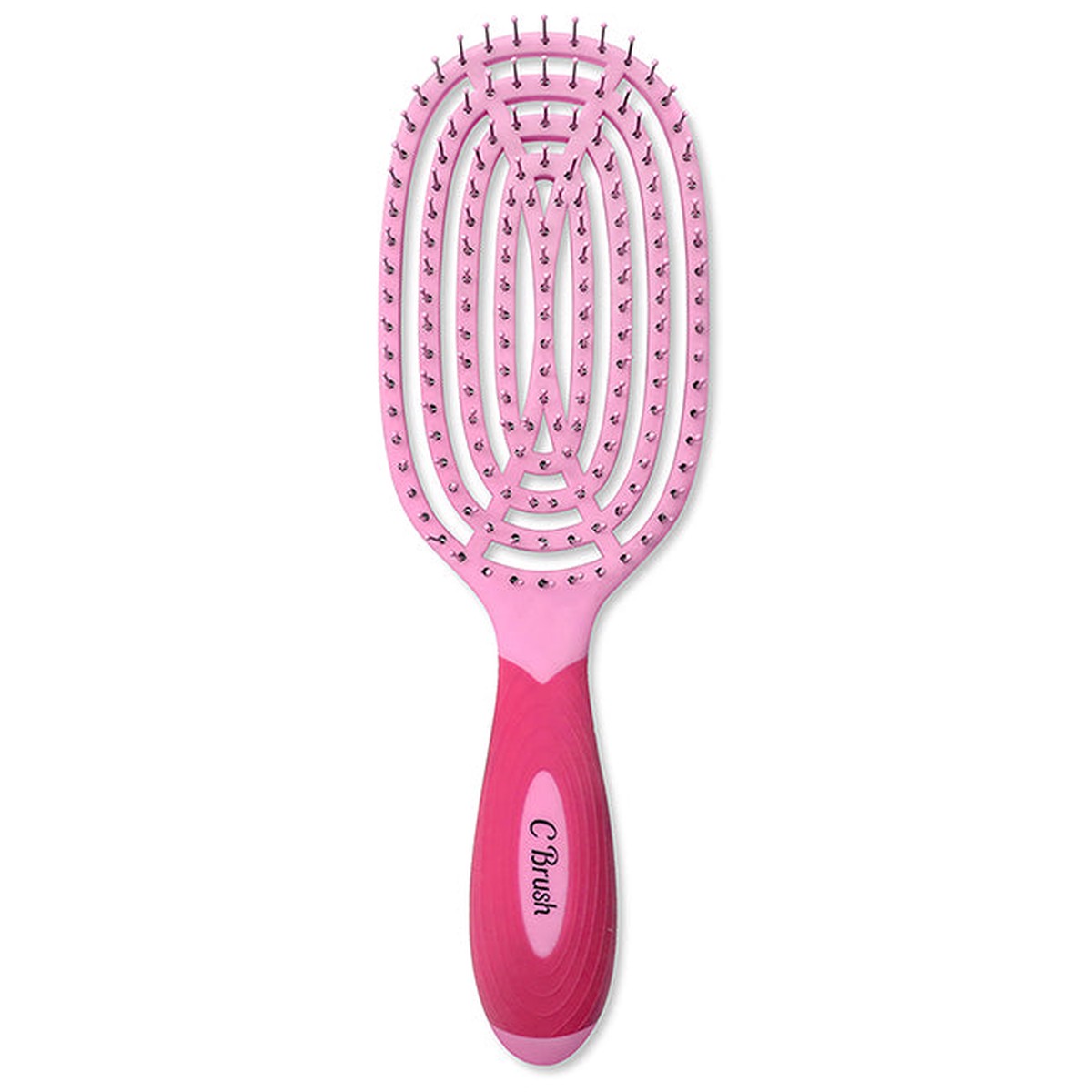 NuWay 4Hair Circular Venting Detangling C Brush – Pink by NuWay 4Hair for Unisex – 1 Pc Hair Brush