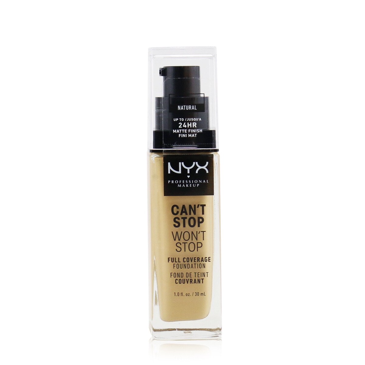 NYX Cant Stop Wont Stop Full Coverage Foundation – Natural 30ml1oz