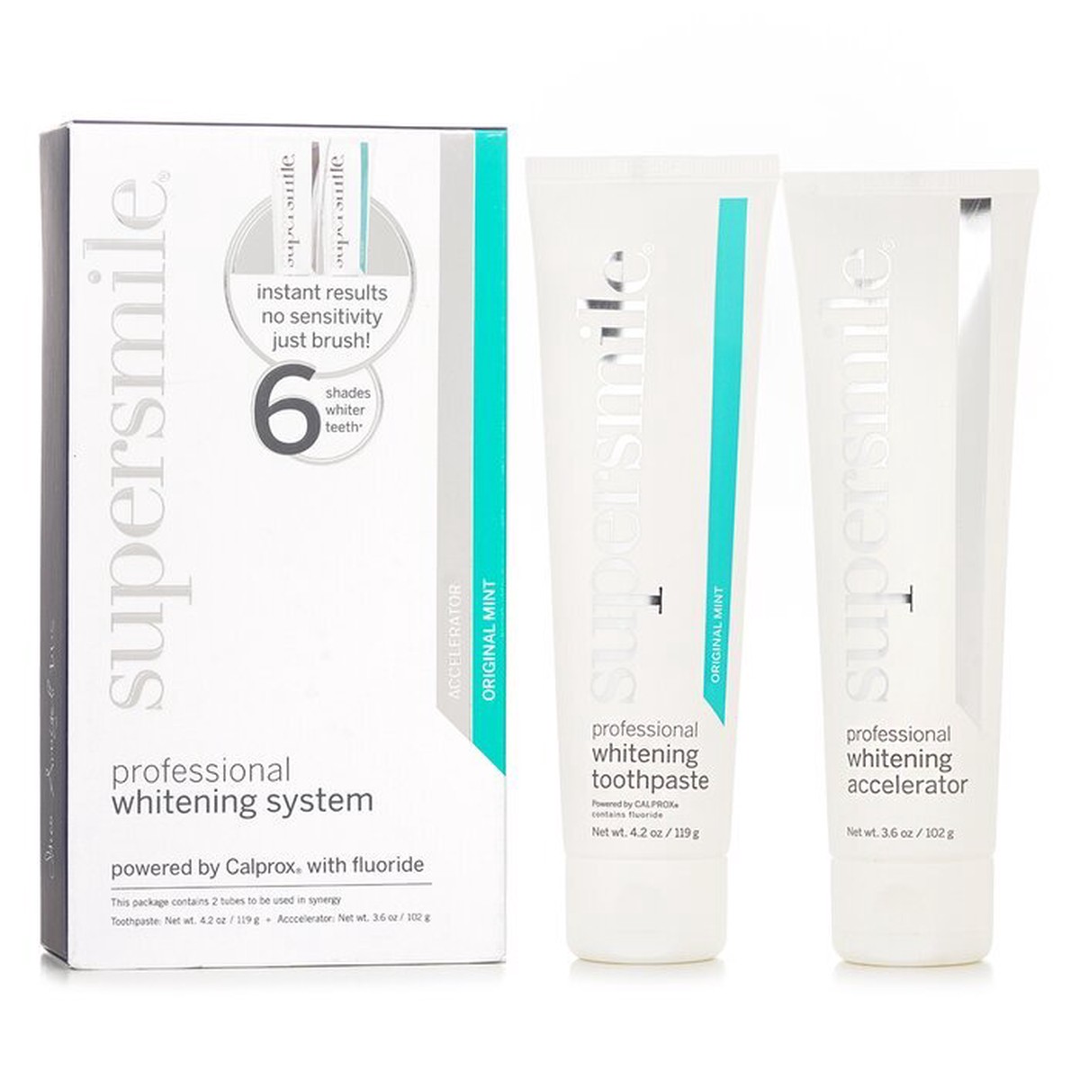 Supersmile Professional Whitening System Toothpaste Accelerator 102g36oz 2pcs 119g42oz