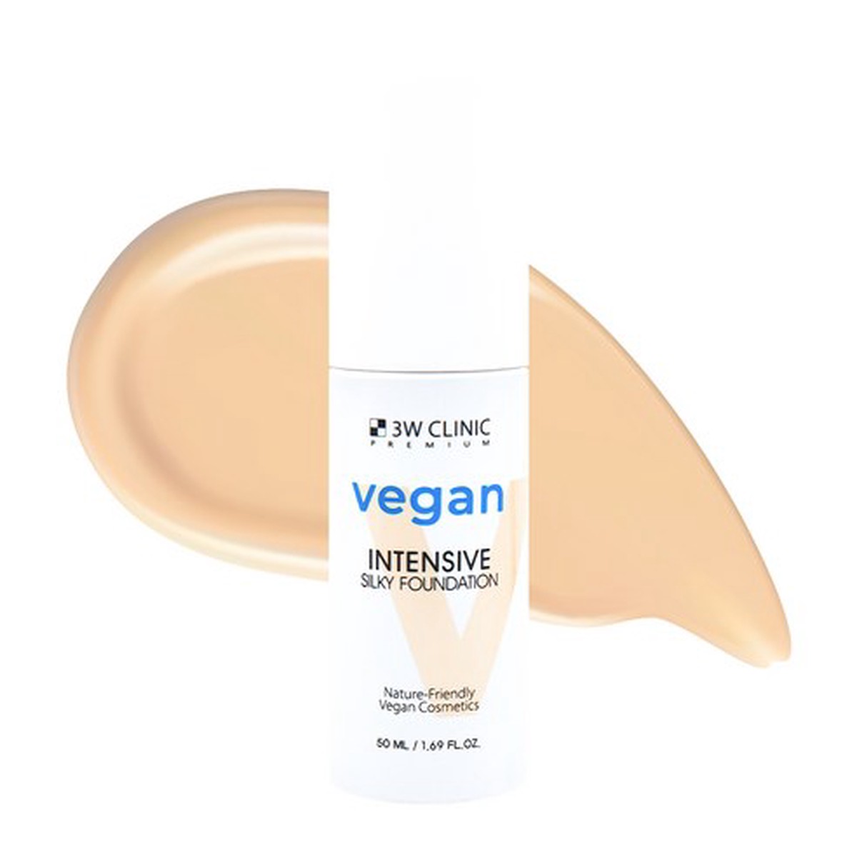 3W CLINIC Premium Vegan Intensive Silky Foundation SPF50 PA 50ml