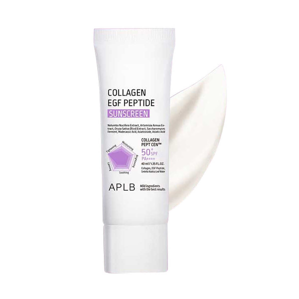 APLB Collagen EGF Peptide Sunscreen SPF50 PA 40ml