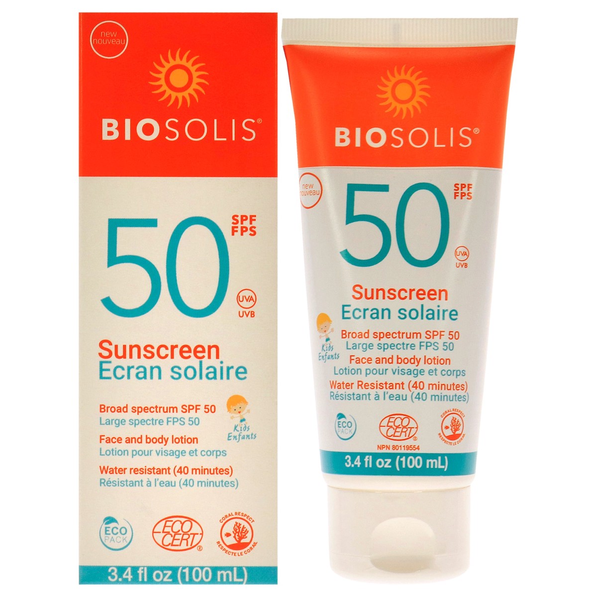 Biosolis Sunscreen Face and Body Lotion SPF 50 by Biosolis for Kids – 34 oz Sunscreen