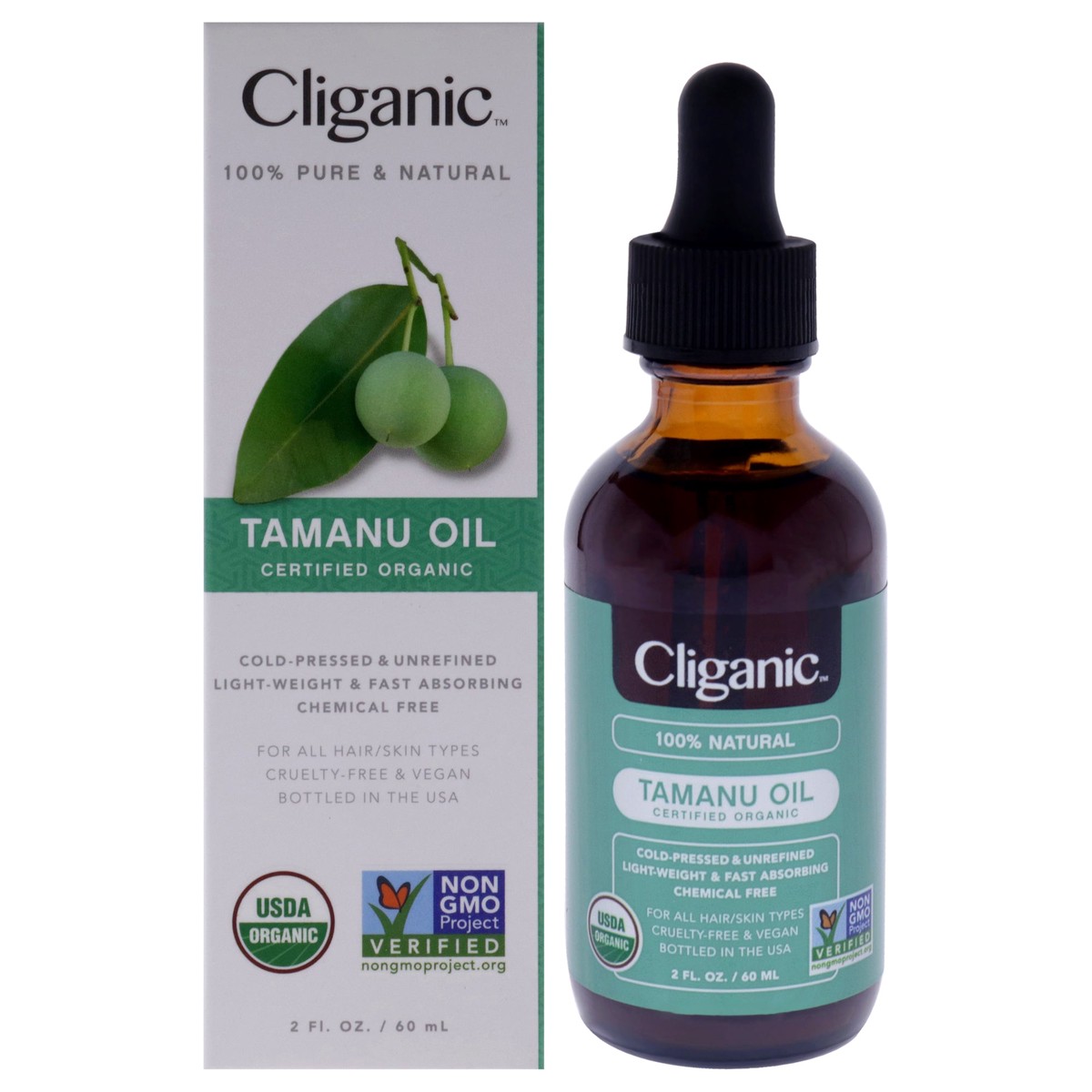 Cliganic Organic Tamanu by Cliganic for Unisex – 2 oz Oil