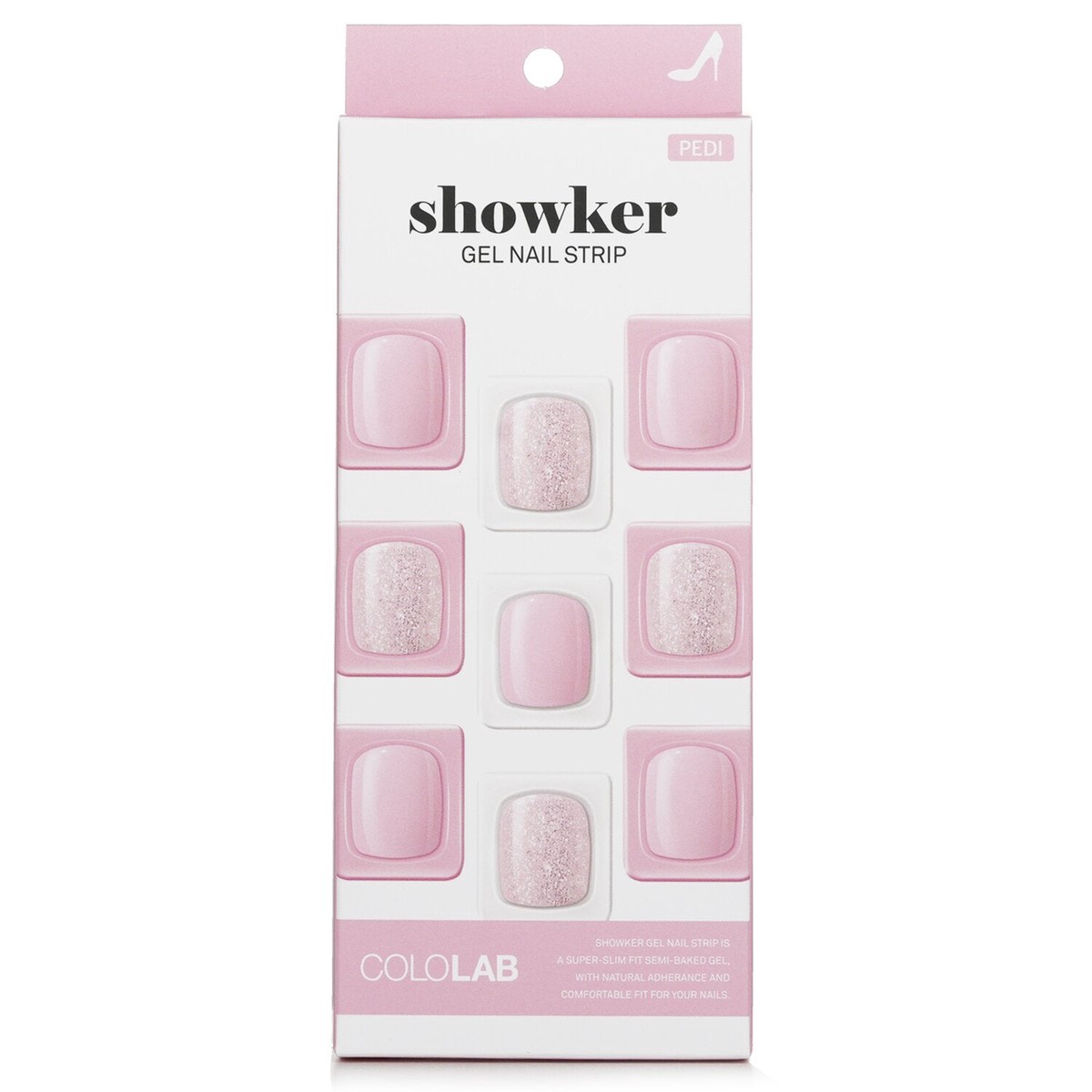 Cololab Showker Gel Nail Strip CPG107 Romantic Tutu 1pcs