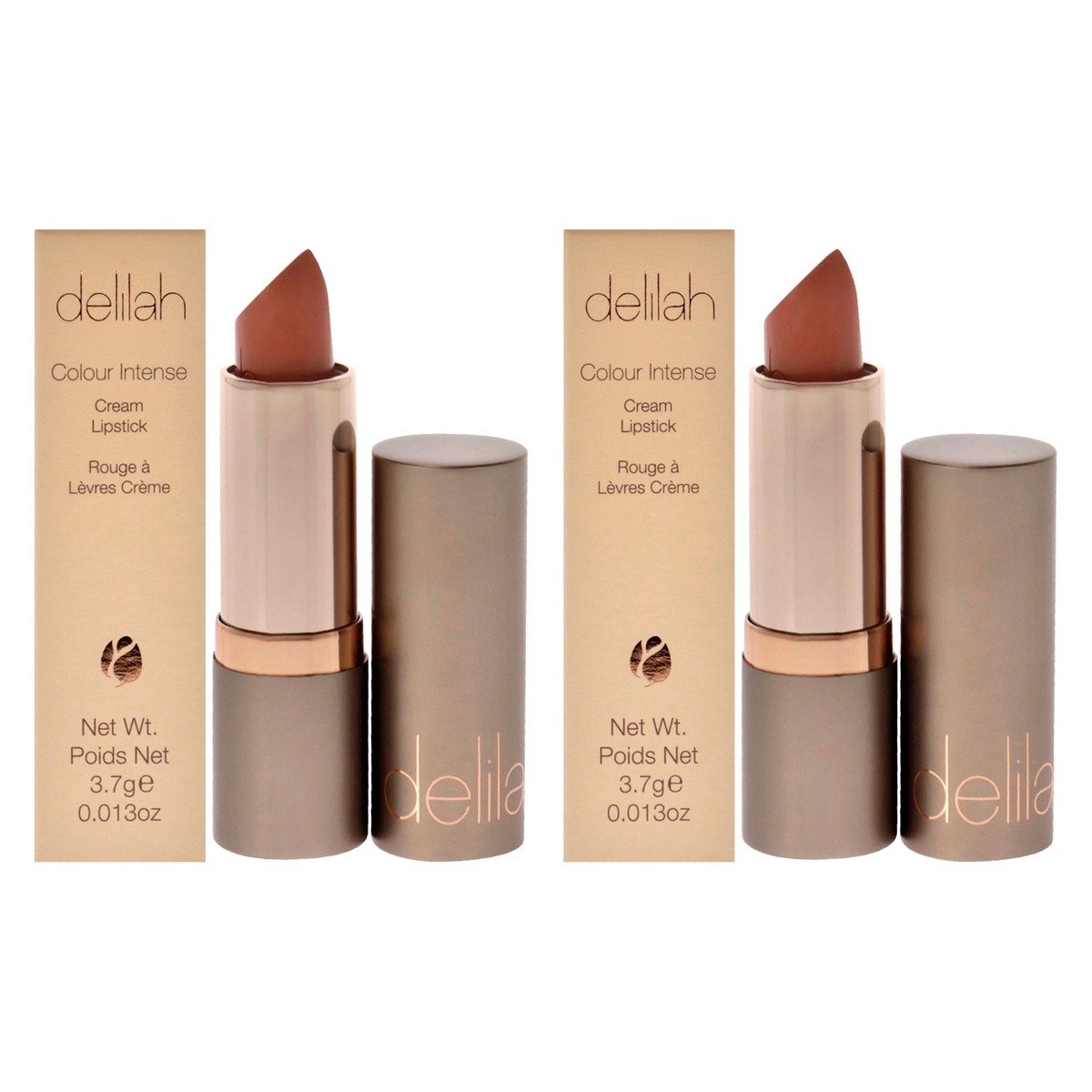 Delilah Colour Intense Cream Lipstick – Flirt by Delilah for Women – 013 oz Lipstick – Pack of 2