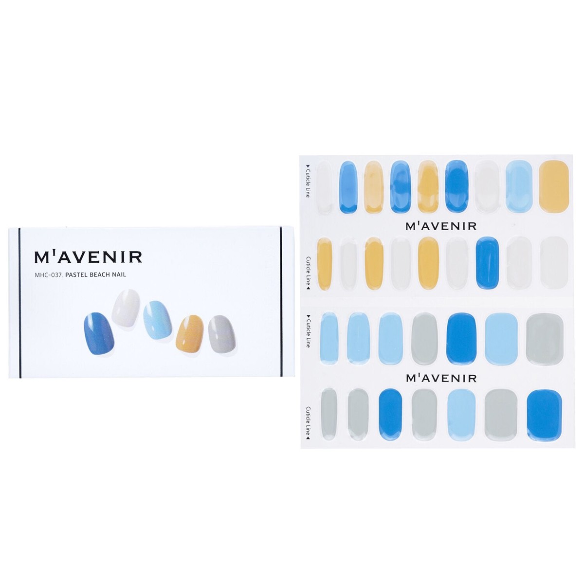 Mavenir Nail Sticker (Assorted Colour) – Pastel Beach Nail 32pcs