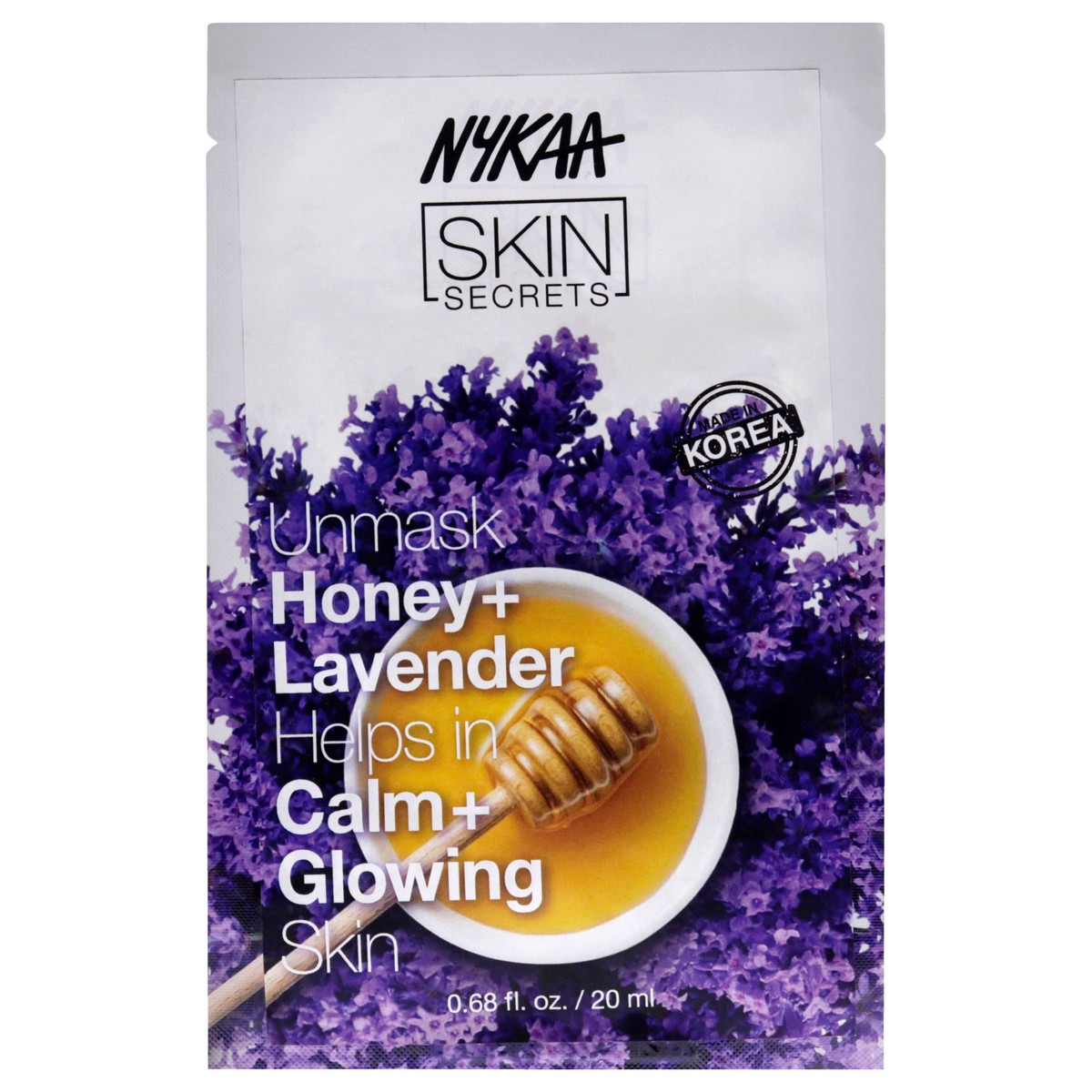 Nykaa Naturals Skin Secrets Sheet Mask – Honey and Lavender by Nykaa Naturals for Women – 1 Pc Mask