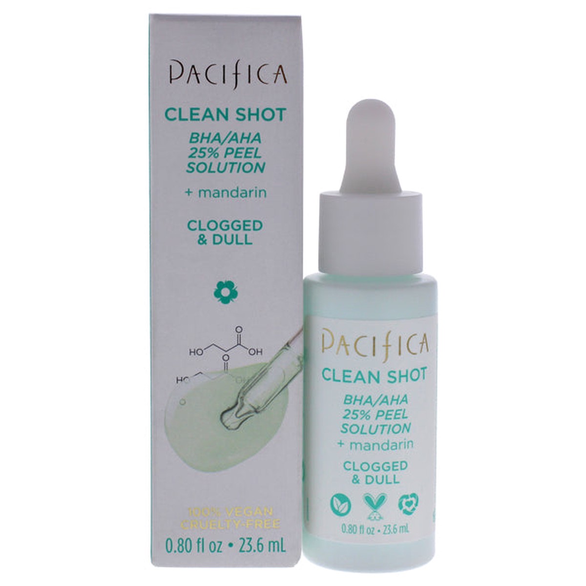 Pacifica Clean Shot BHA-AHA 25 Percent Peel Solution by Pacifica for Unisex – 08 oz Treatment