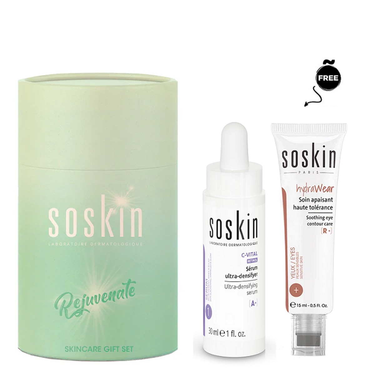 Soskin – Rejuvenate Gift Set ( C Vital Ultra Densifying Serum Soothing Eye contour Care )