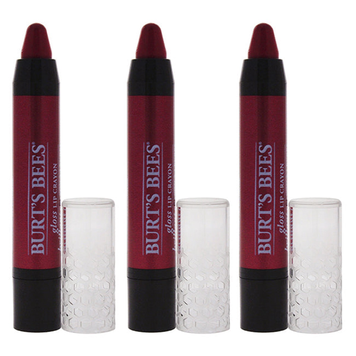 Burts Bees Gloss Lip Crayon – 431 Tahitian Sunset by Burts Bees for Women – 01 oz Lipstick – Pack of 3