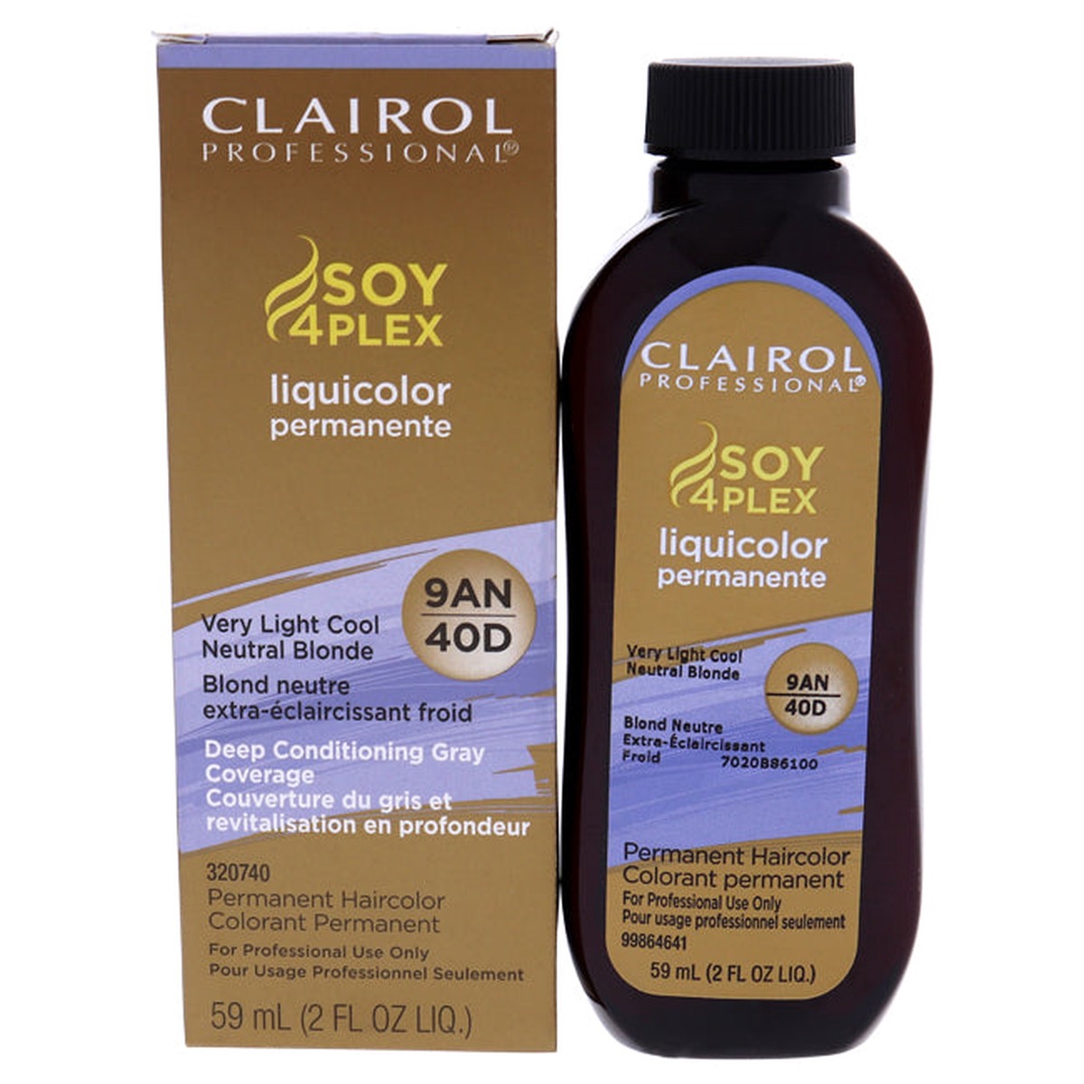 Clairol Professional Liquicolor Permanent Hair Color – 40D Very Light Cool Neutral Blonde by Clairol for Unisex – 2 oz Hair Color