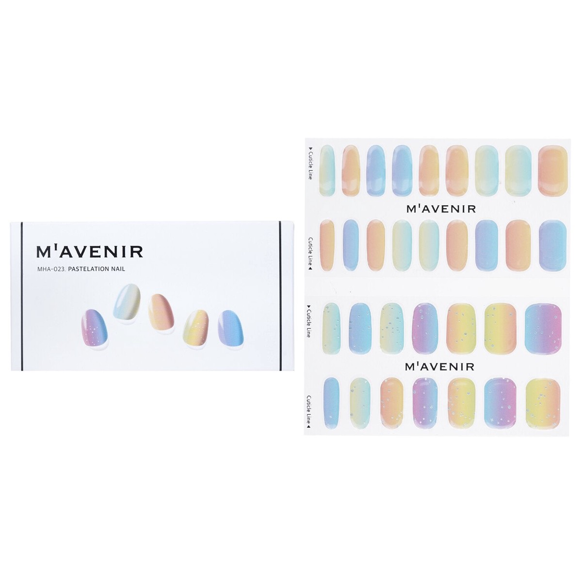 Mavenir Nail Sticker (Assorted Colour) – Pastelation Nail 32pcs