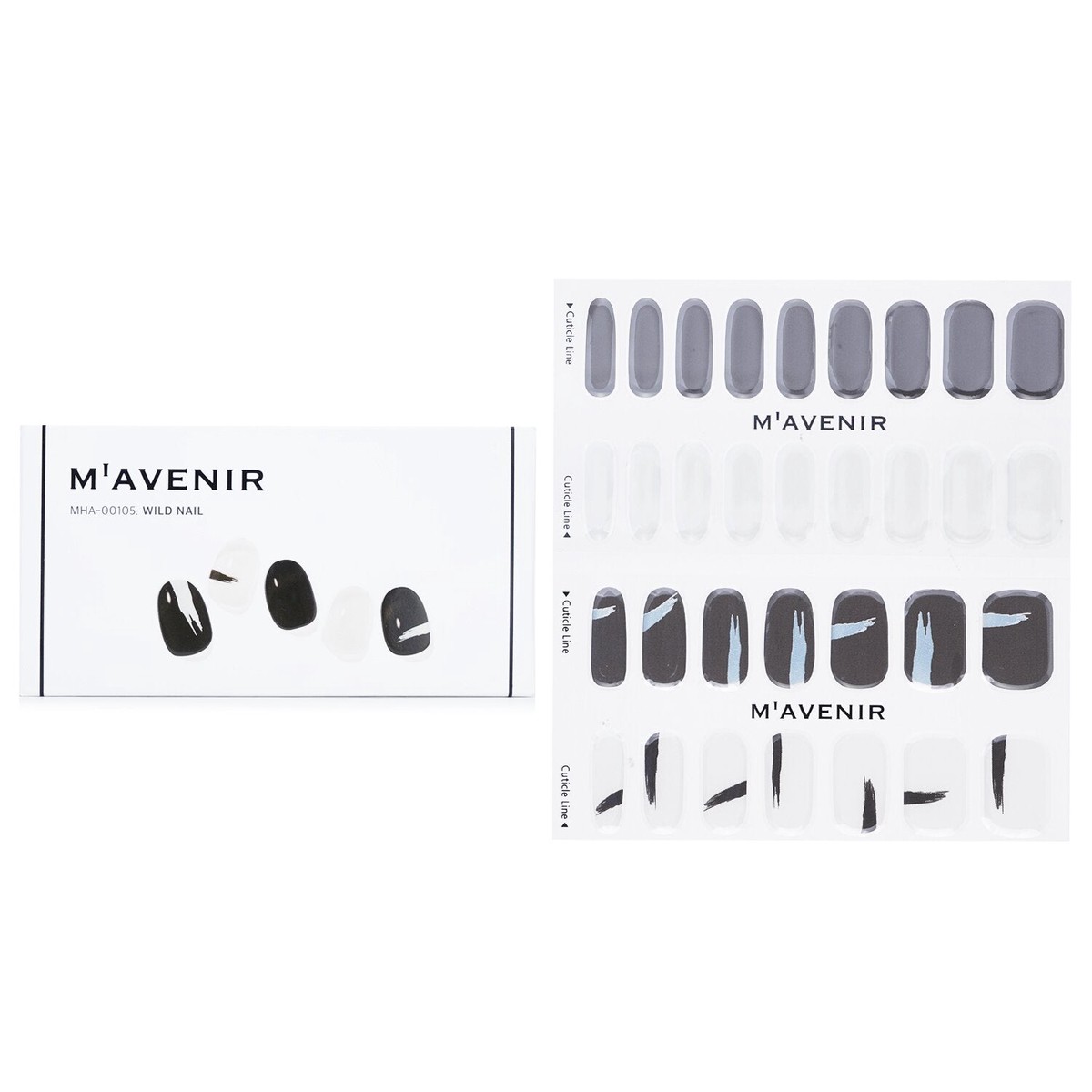 Mavenir Nail Sticker (Assorted Colour) – Wild Nail 32pcs