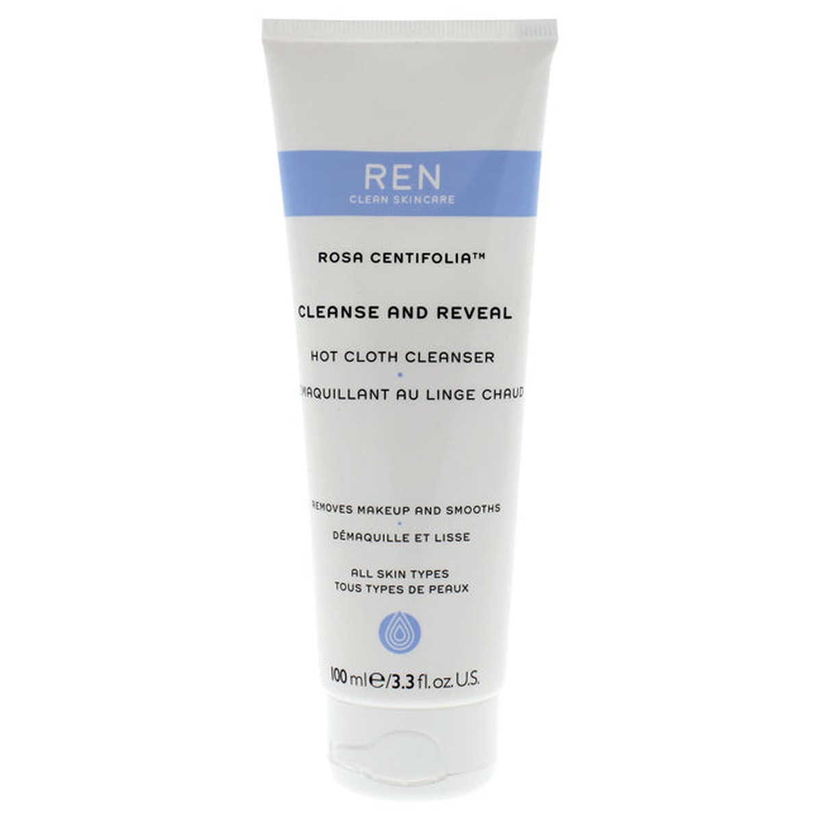 REN Rosa Centifolia Hot Cloth Cleanser by REN for Unisex – 33 oz Cleanser
