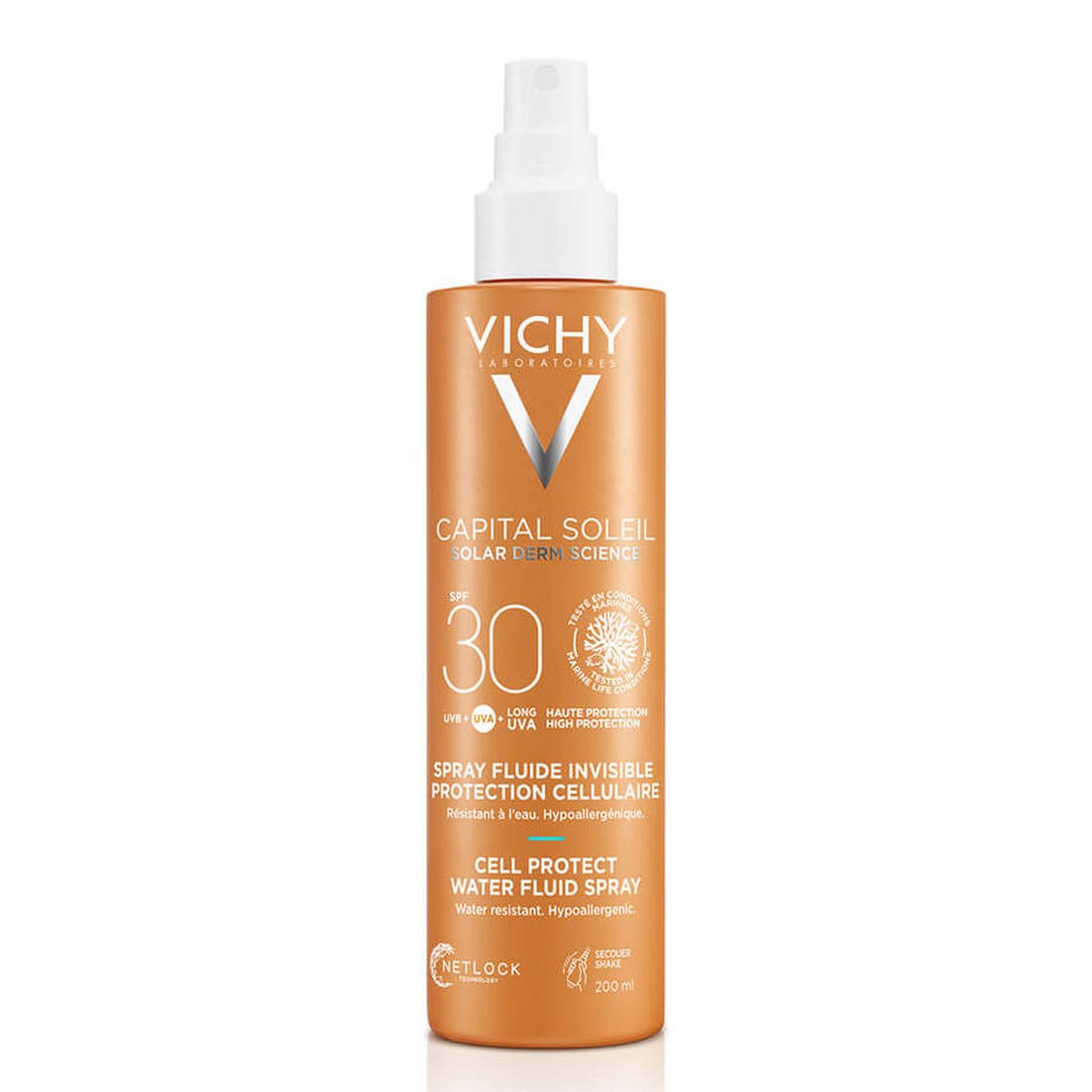 Vichy Capital Soleil Cell Protect Invisible High UVA UVB Sun Protection Spray SPF30 for All Skin Types 200ml