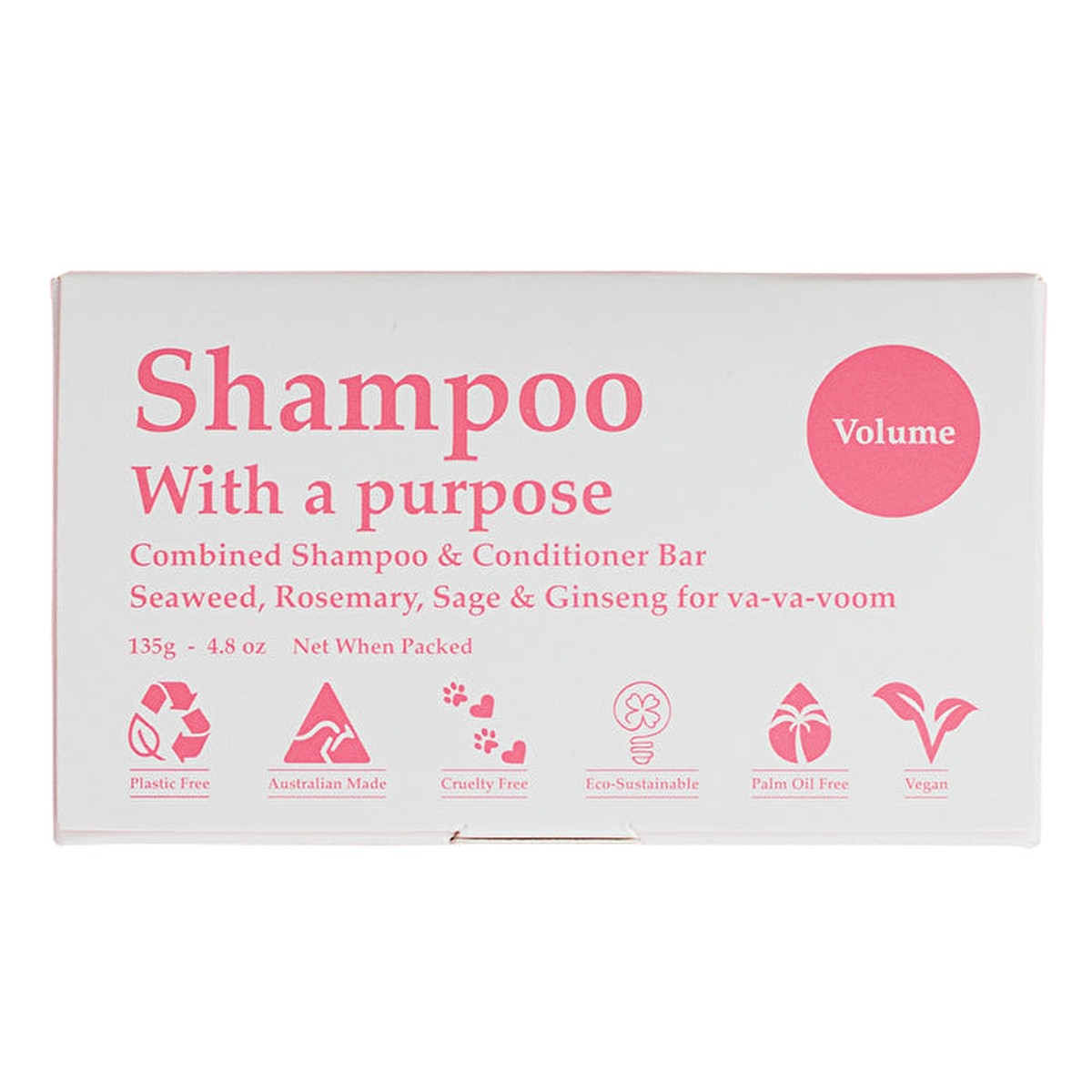 Clover Fields Shampoo with a Purpose by Clover Fields (Shampoo Conditioner Bar) Volume 135g