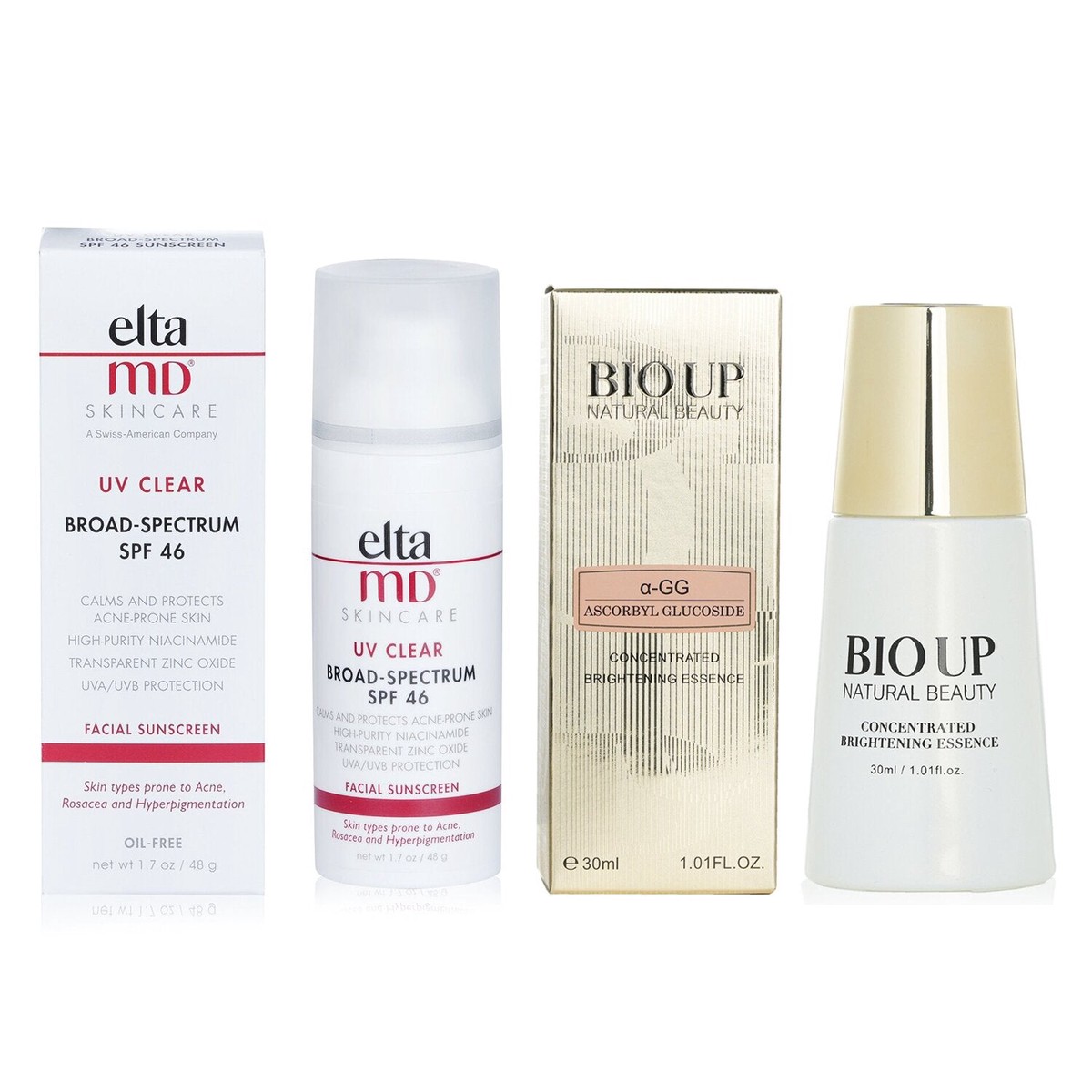Natural Beauty EltaMD Facial Sunscreen SPF 46 48g Natural Beauty Cleansing Milk 60g 2pcs