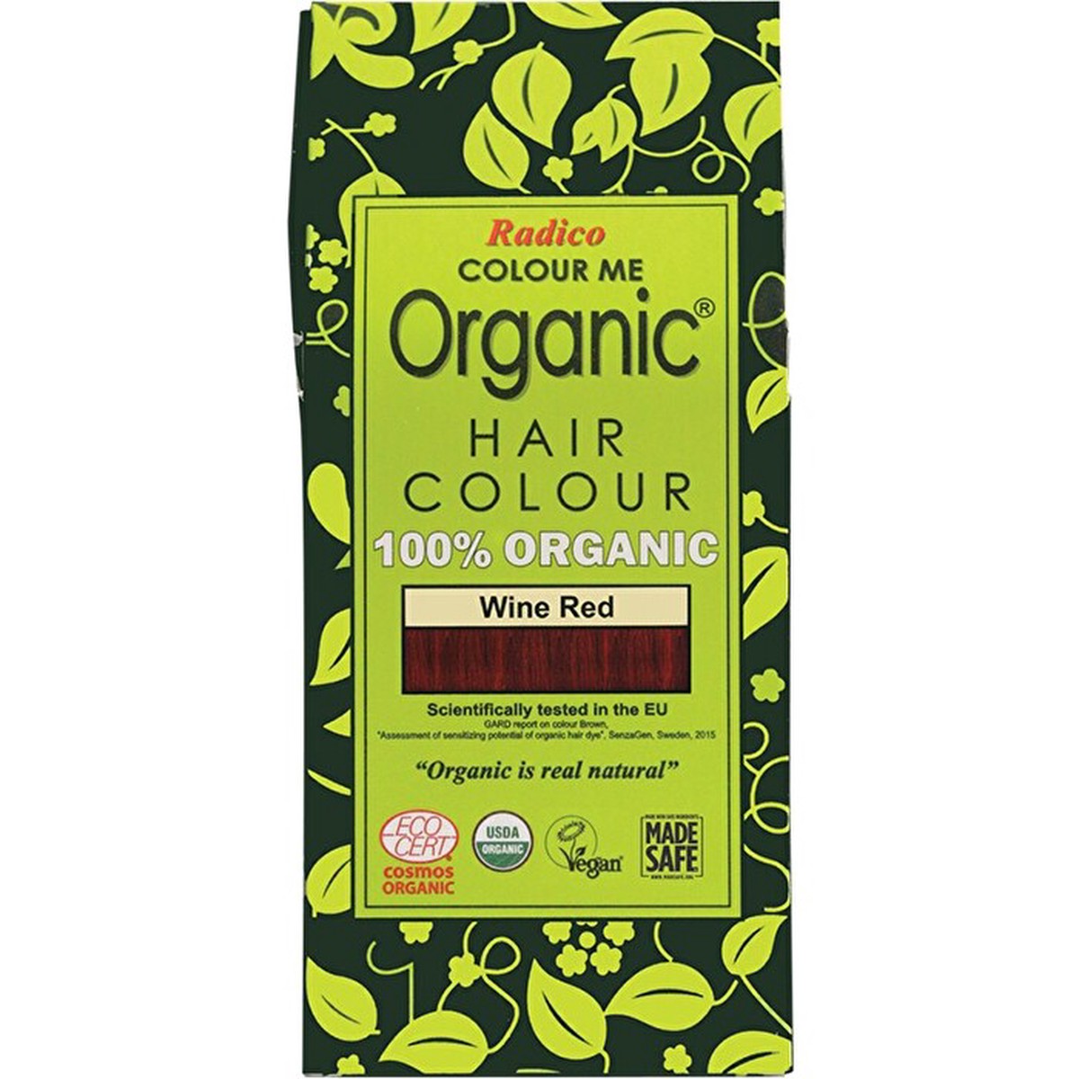 Radico Colour Me Organic Hair Colour Powder – Wine Red 100g