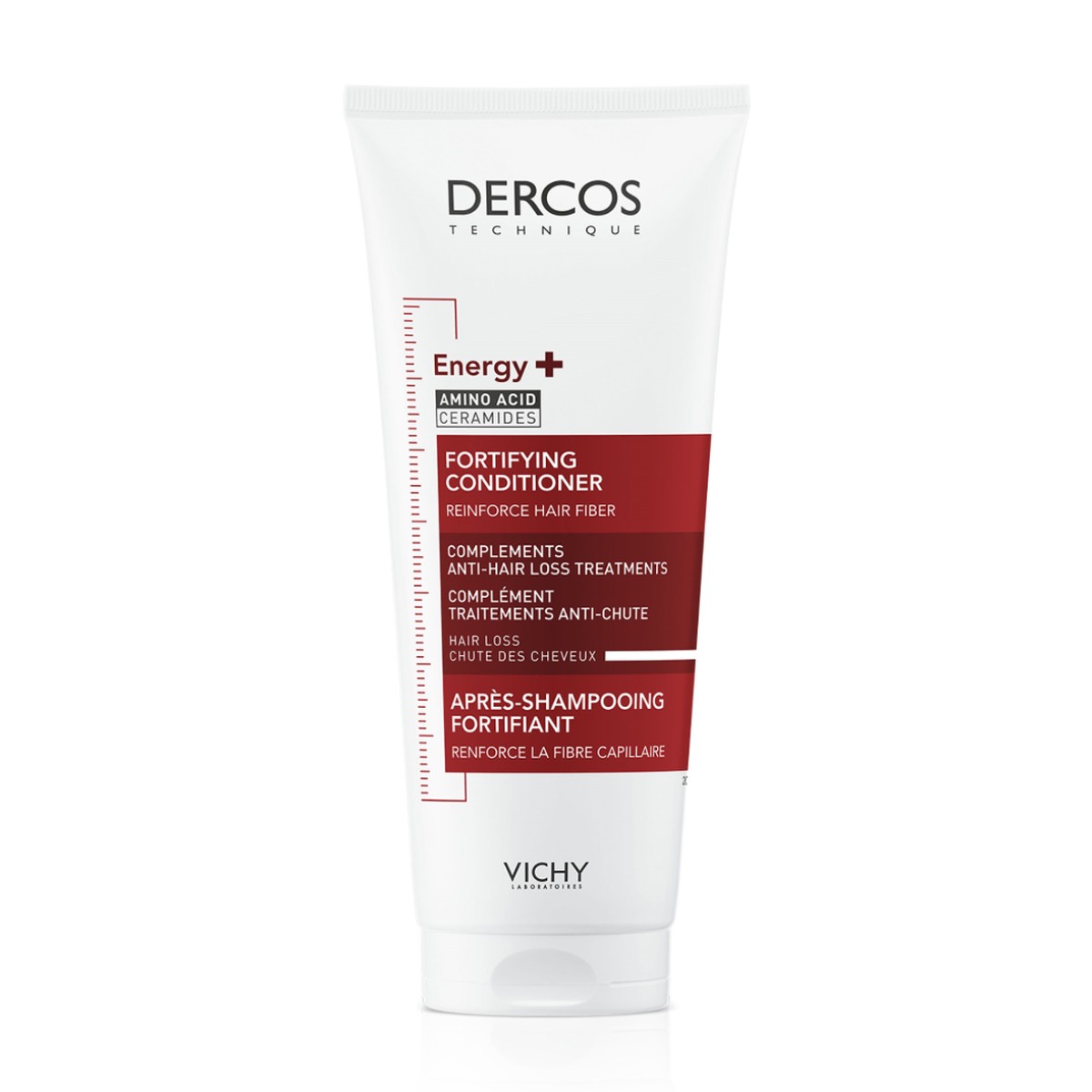 Vichy Dercos Energy Fortifying Amino Acid Ceramide Conditioner for Hair Loss Thinning Due to Breakage 200ml