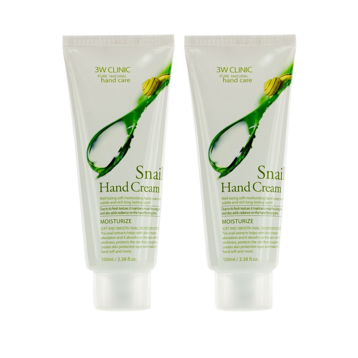 3W Clinic Hand Cream Duo Pack - Snail 2x100ml338oz