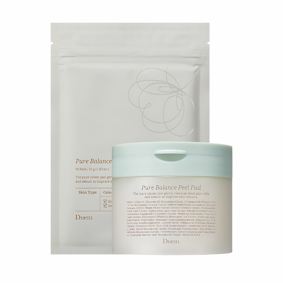 Duem Pure Balance 100 Organic Cotton Peel Pad 50ea refill 20ea