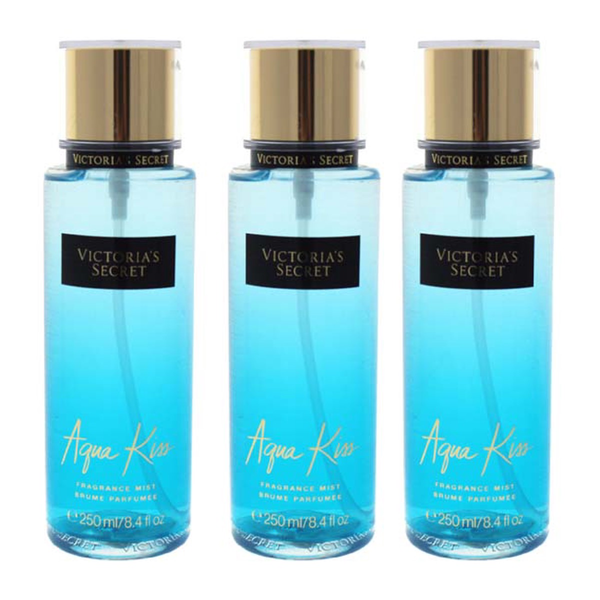 Victorias Secret Aqua Kiss by Victorias Secret for Women - 84 oz Fragrance Mist - Pack of 3